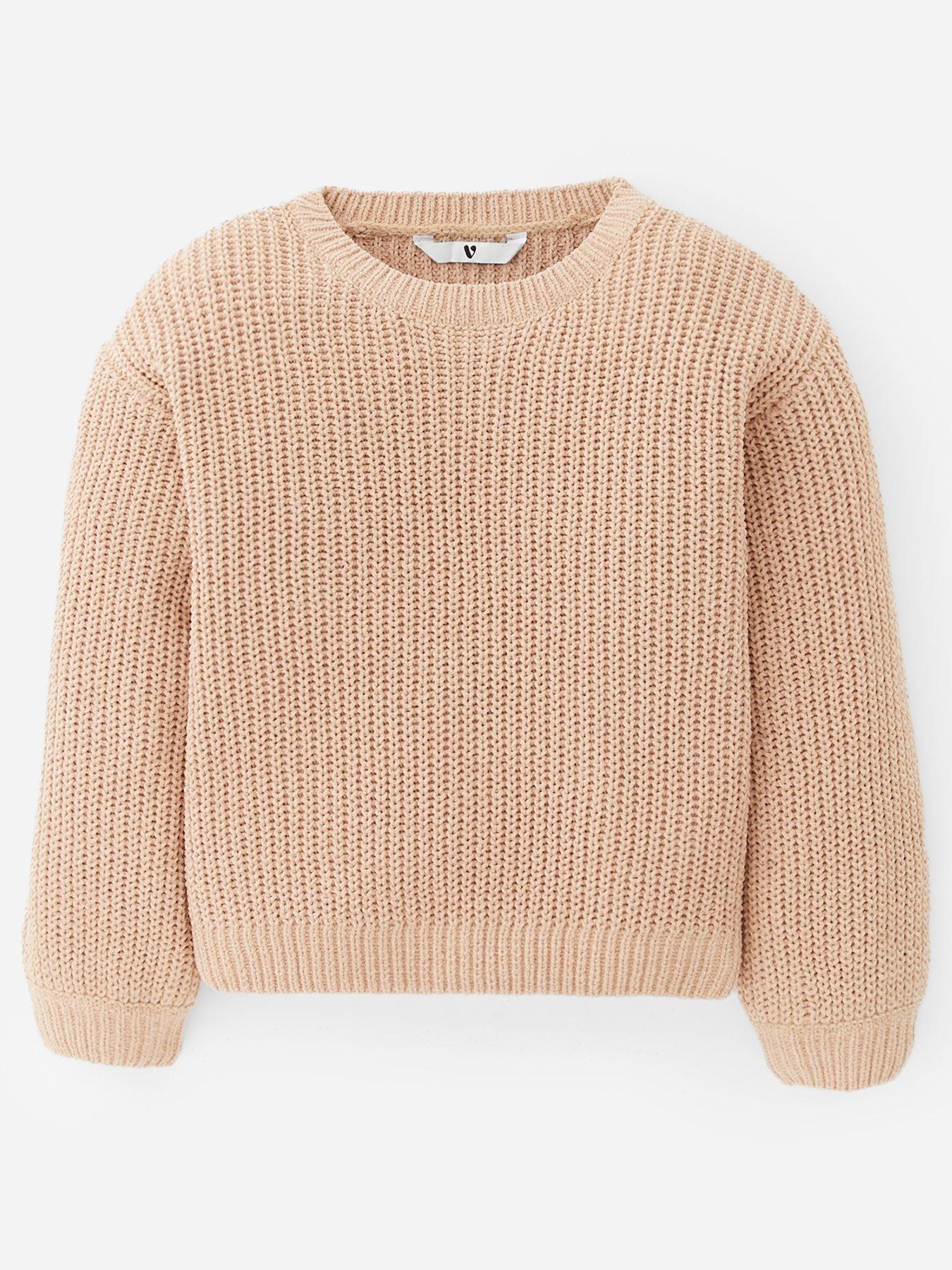 v-by-very-girls-chenille-jumper-beige