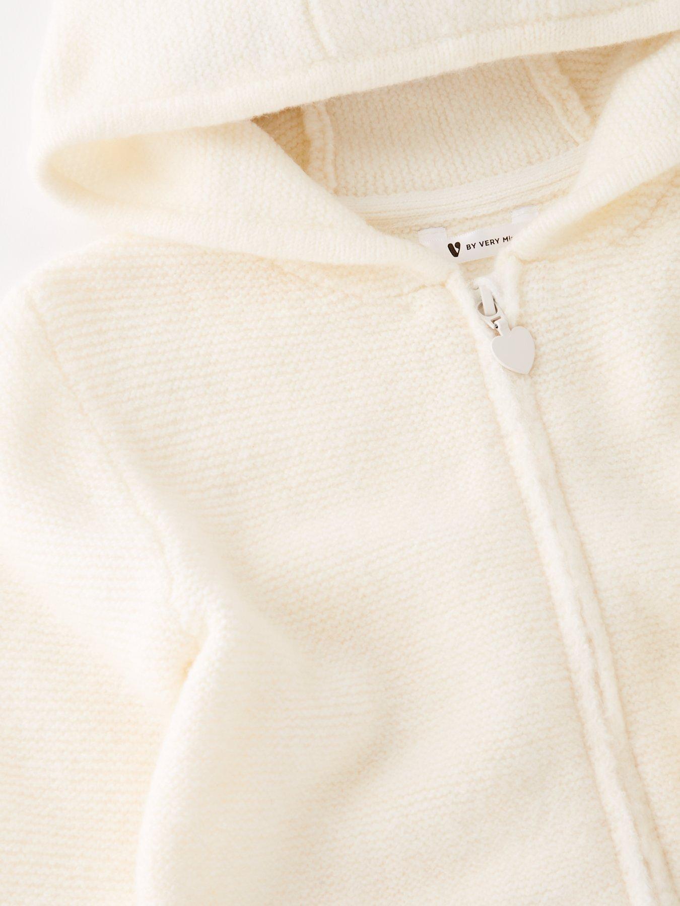 Mini V by Very Girls Zip Up Hooded Cardigan - Cream | Very Ireland