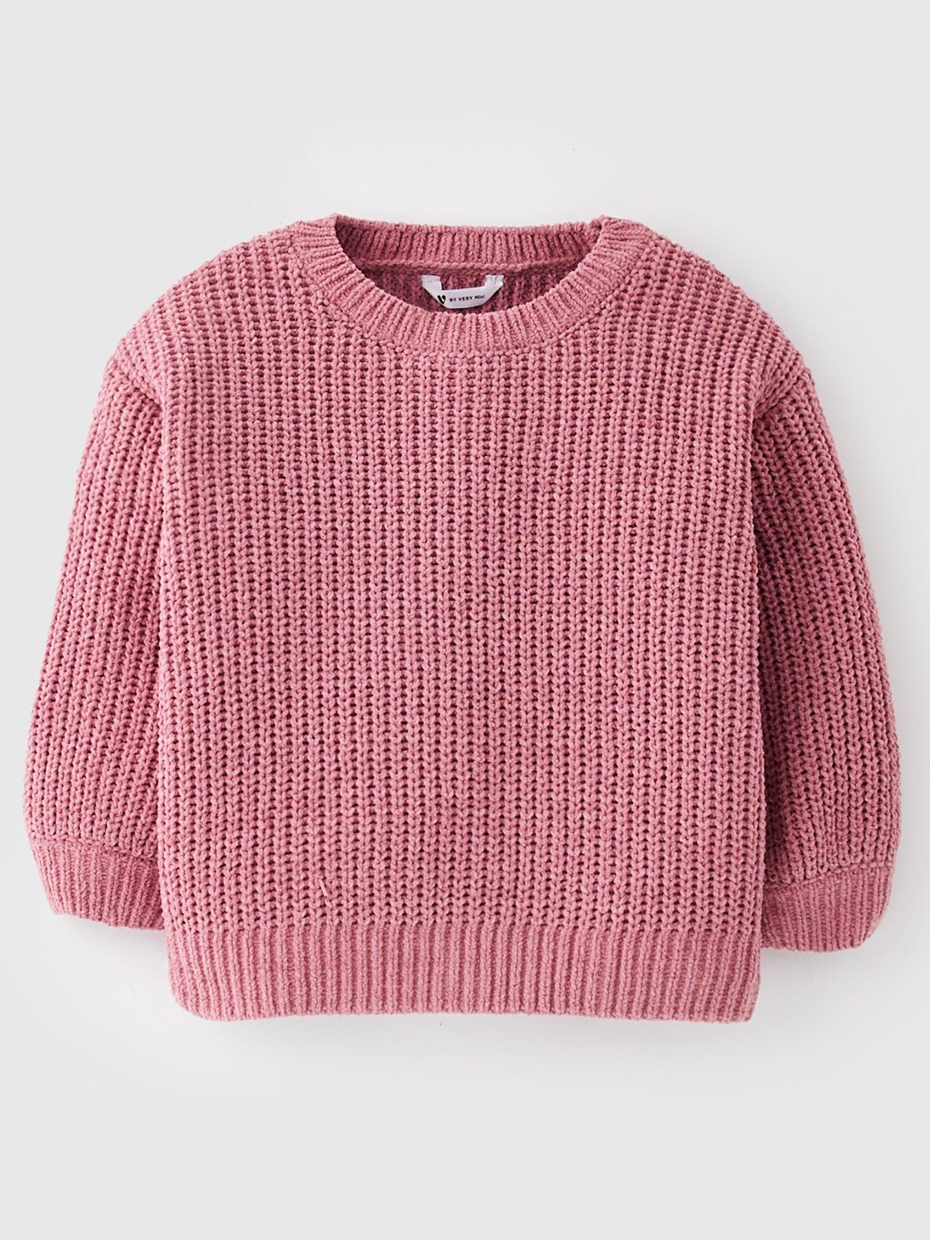 mini-v-by-very-girls-chenille-jumper-pink