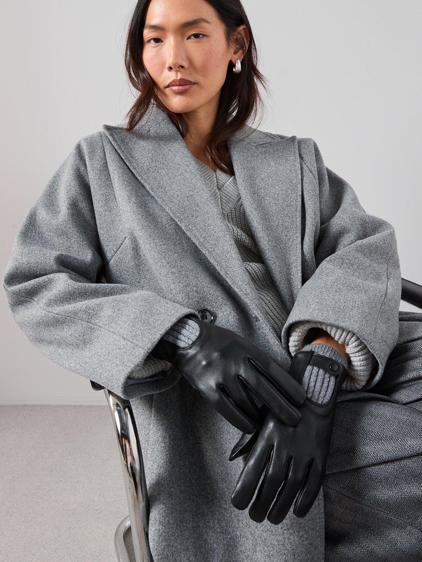 the-very-collection-knitted-insert-leather-gloves-black