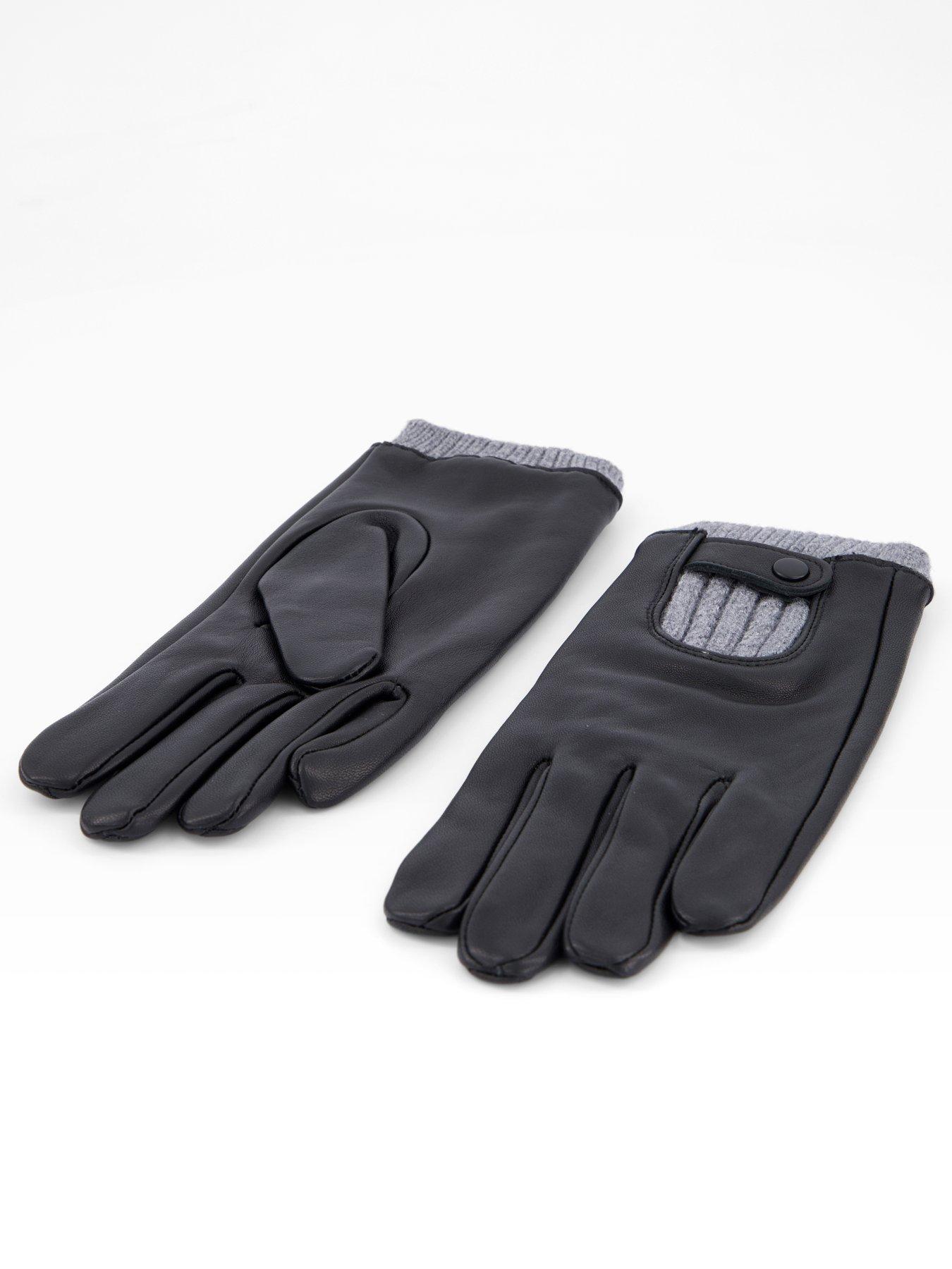 the-very-collection-knitted-insert-leather-gloves-blackdetail