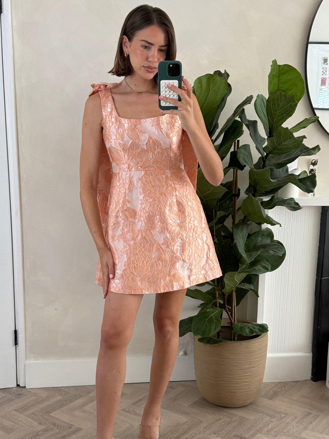 style-cheat-jacquard-bow-mini-dress-pinkoutfit