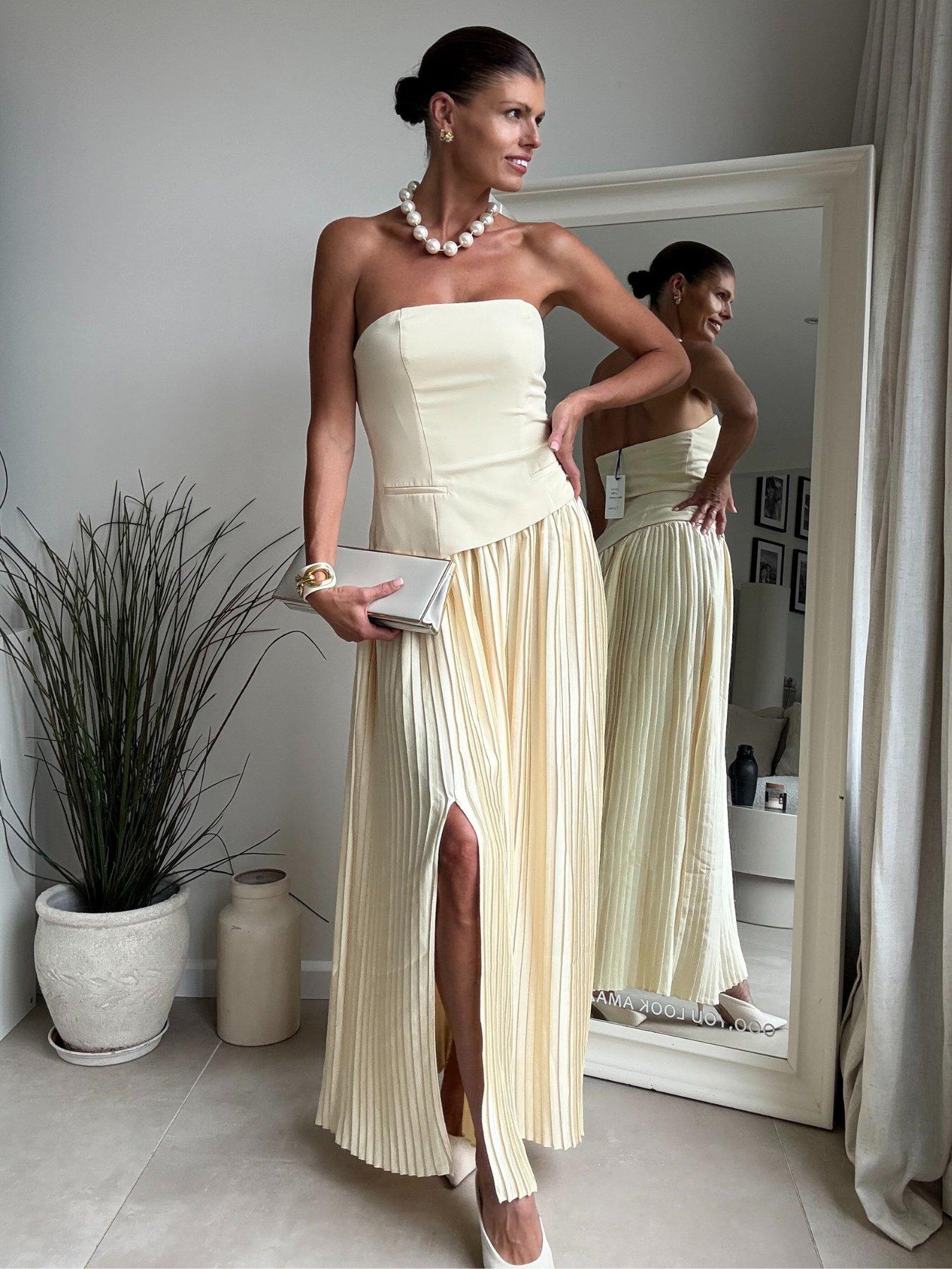 style-cheat-pleat-bandeau-dress-yellowback