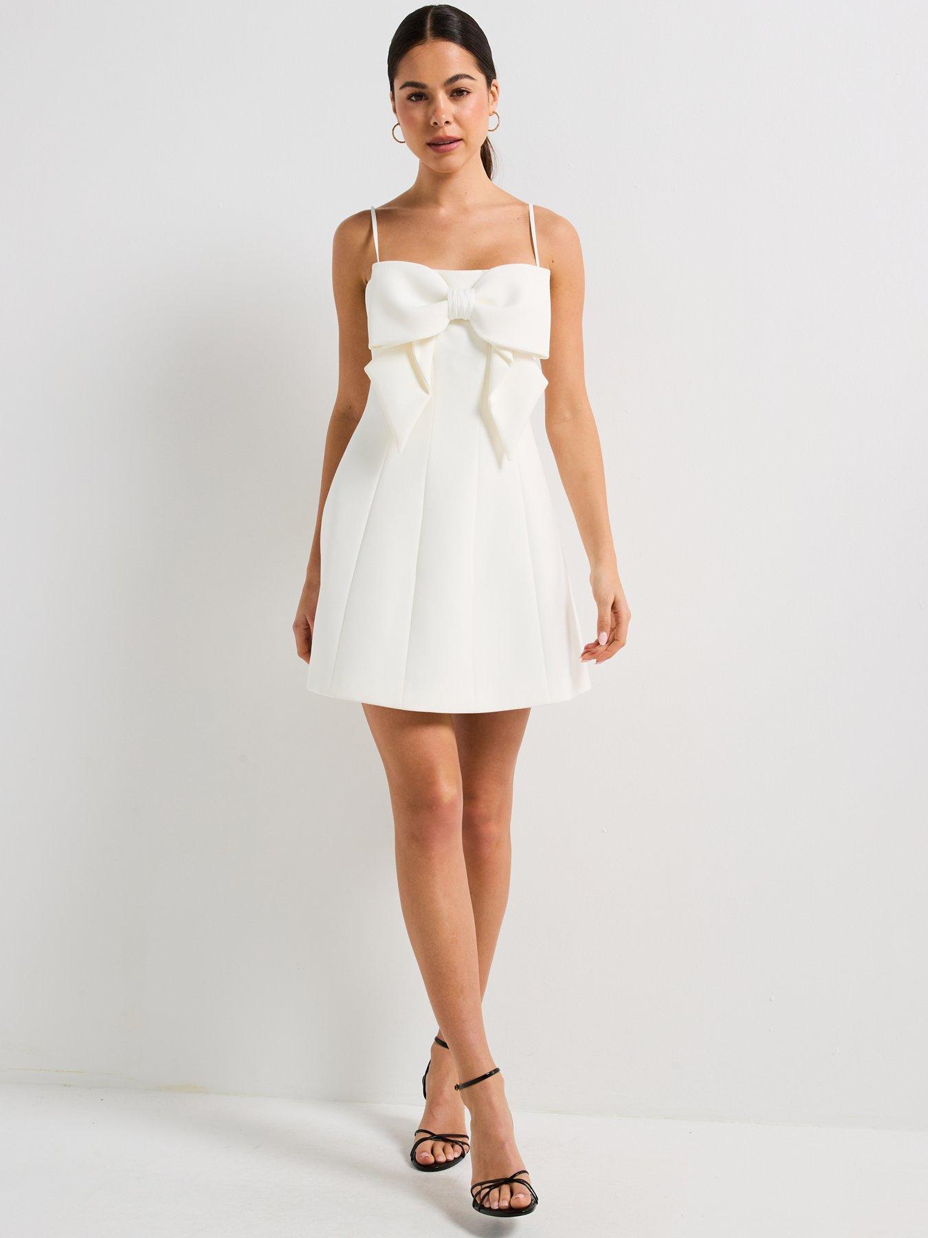 Image 3 of 5 of Forever New Hayley Bow Front Mini - White