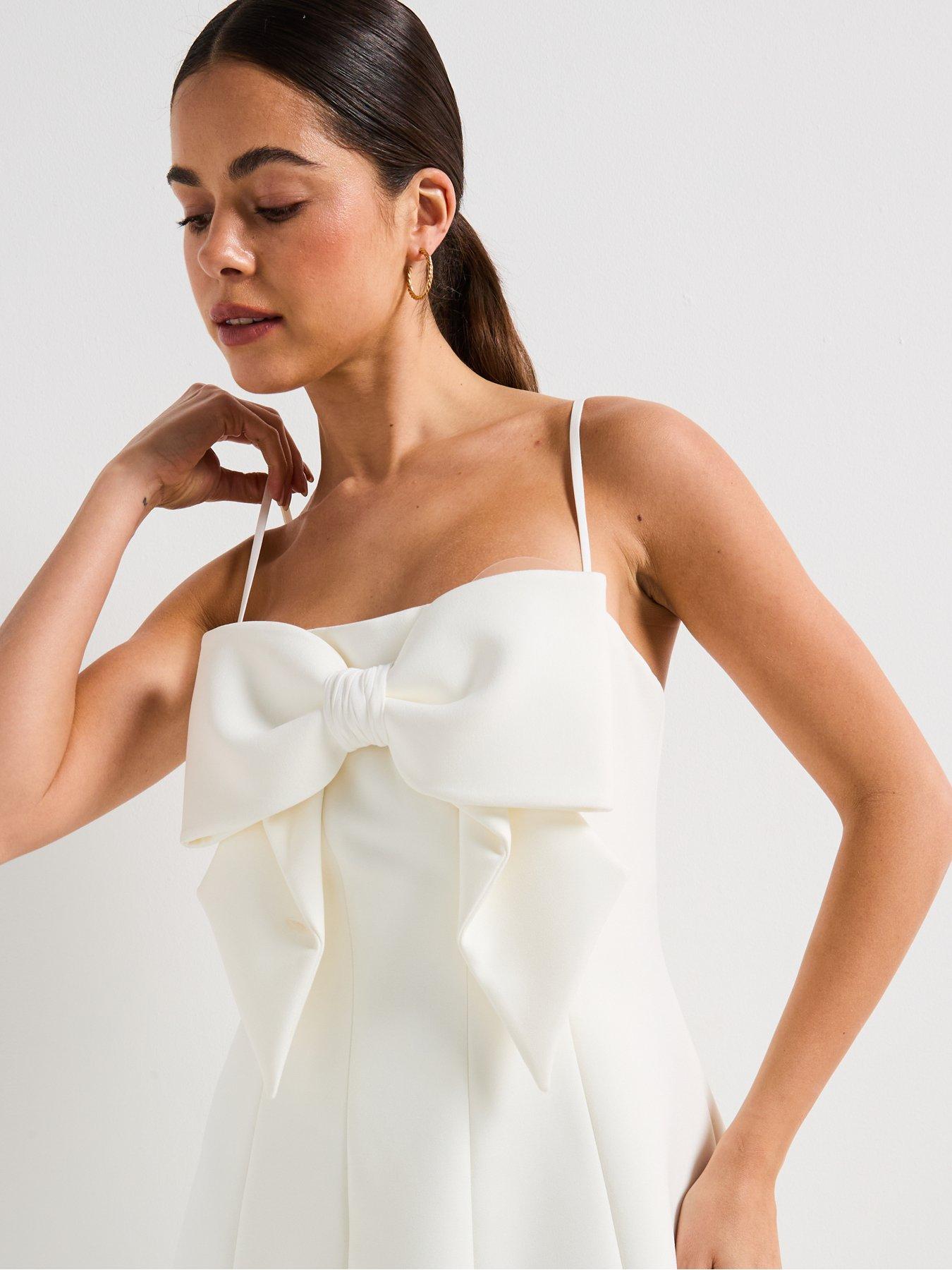 Image 4 of 5 of Forever New Hayley Bow Front Mini - White