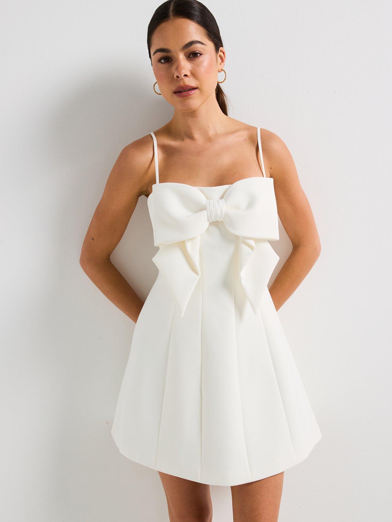 Image 5 of 5 of Forever New Hayley Bow Front Mini - White