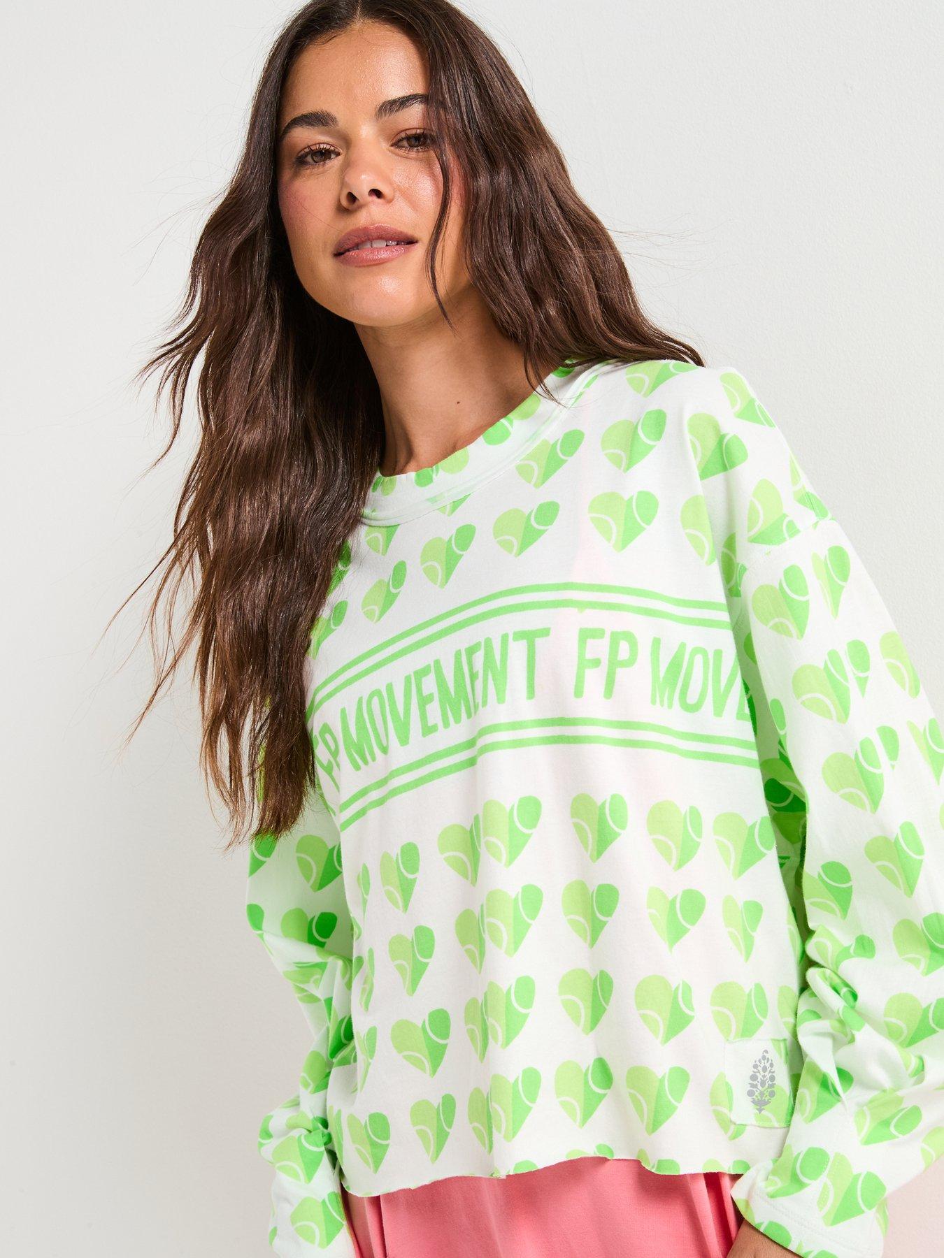 Image 4 of 4 of FP Movement Womens Training Inspire Layer Logo Iss - White/Green
