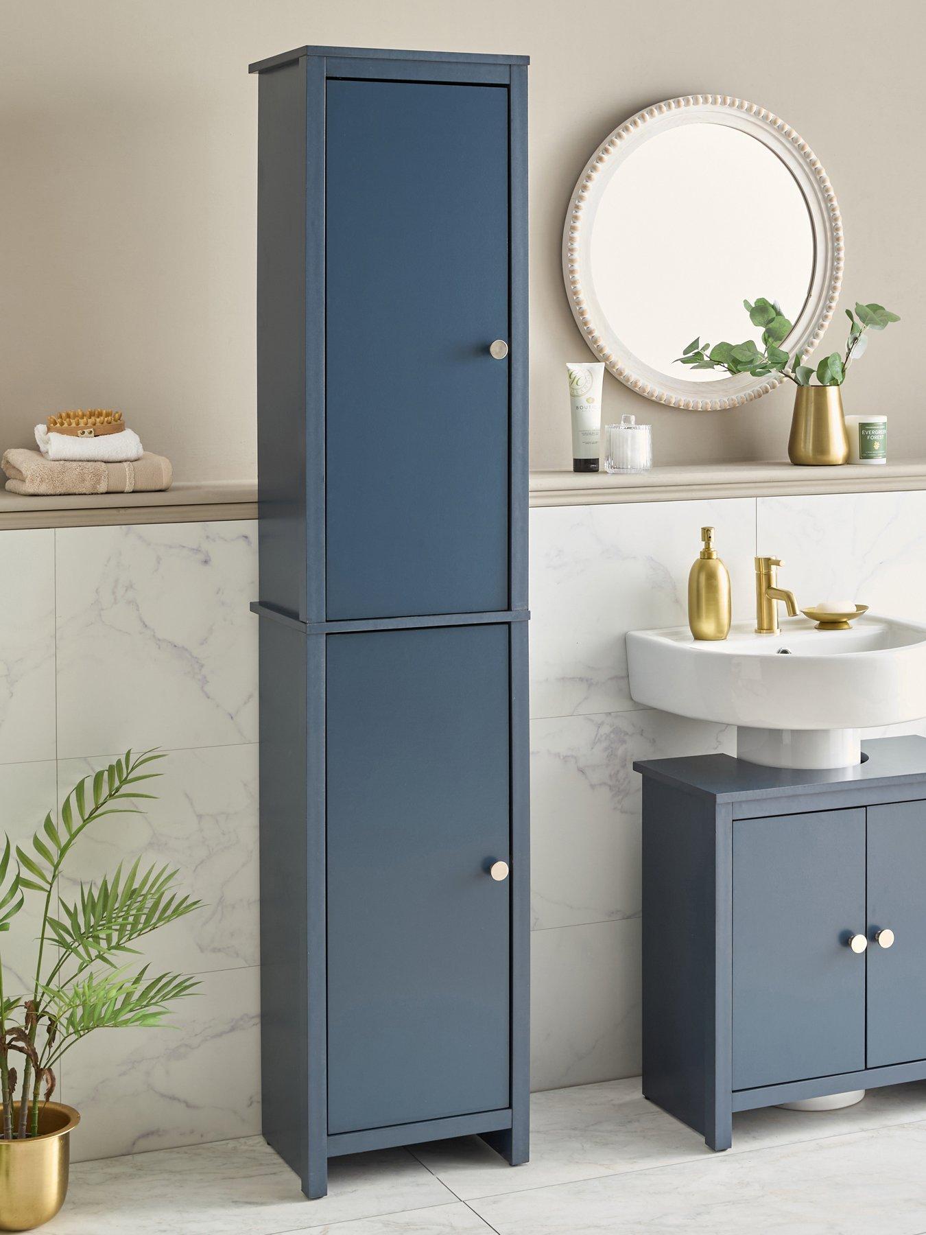 Very Home Bramford Tall Bathroom Cabinet - Navy