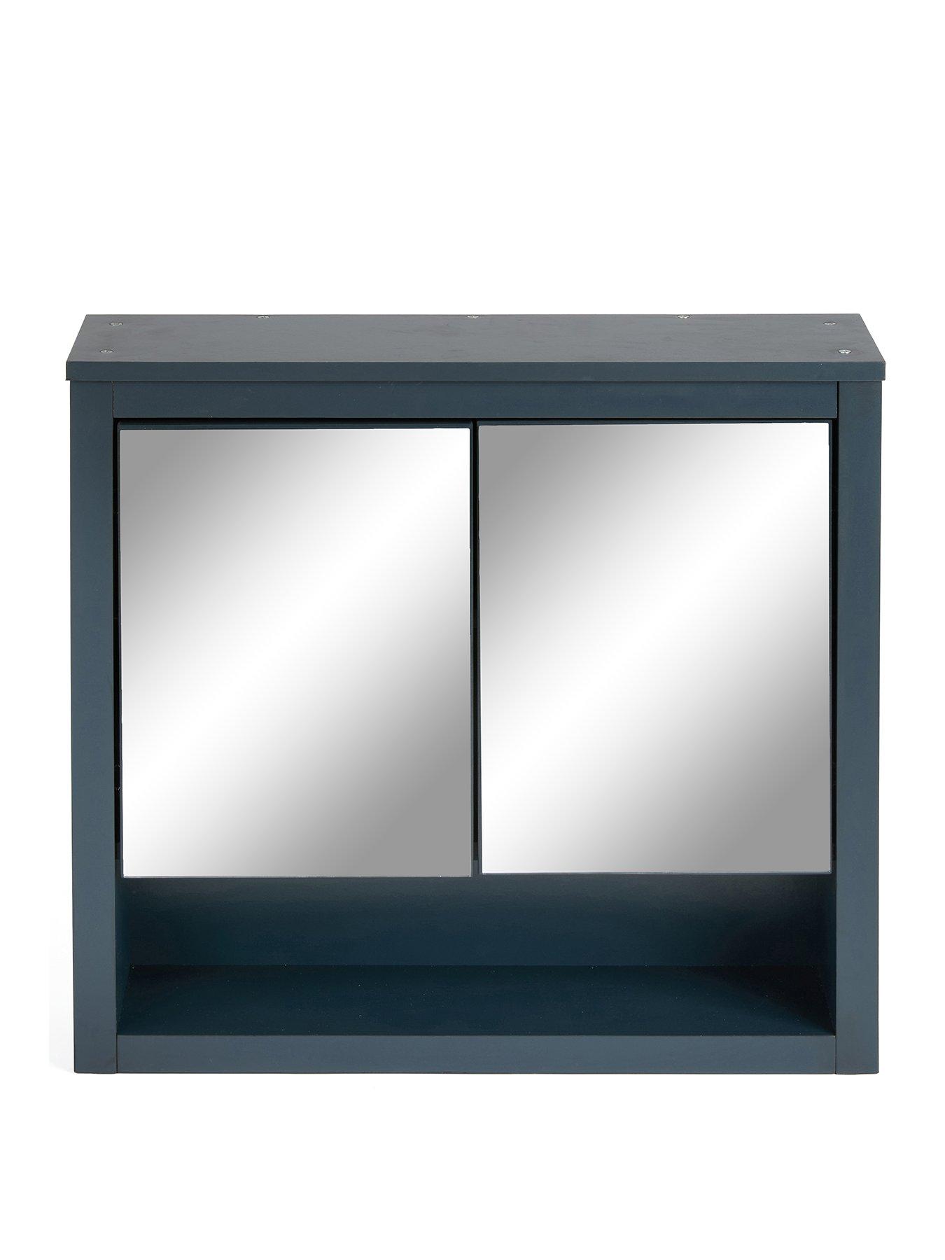 Image 2 of 7 of Very Home Bramford Mirrored Bathroom Wall Cabinet - Navy