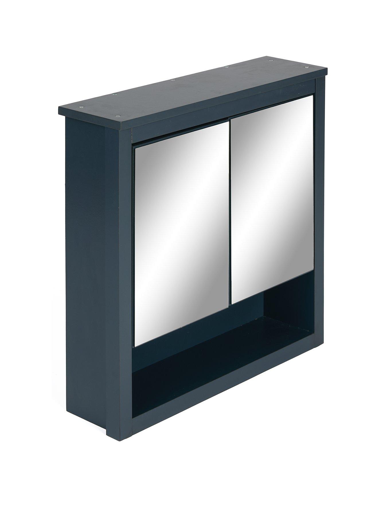 Image 3 of 7 of Very Home Bramford Mirrored Bathroom Wall Cabinet - Navy