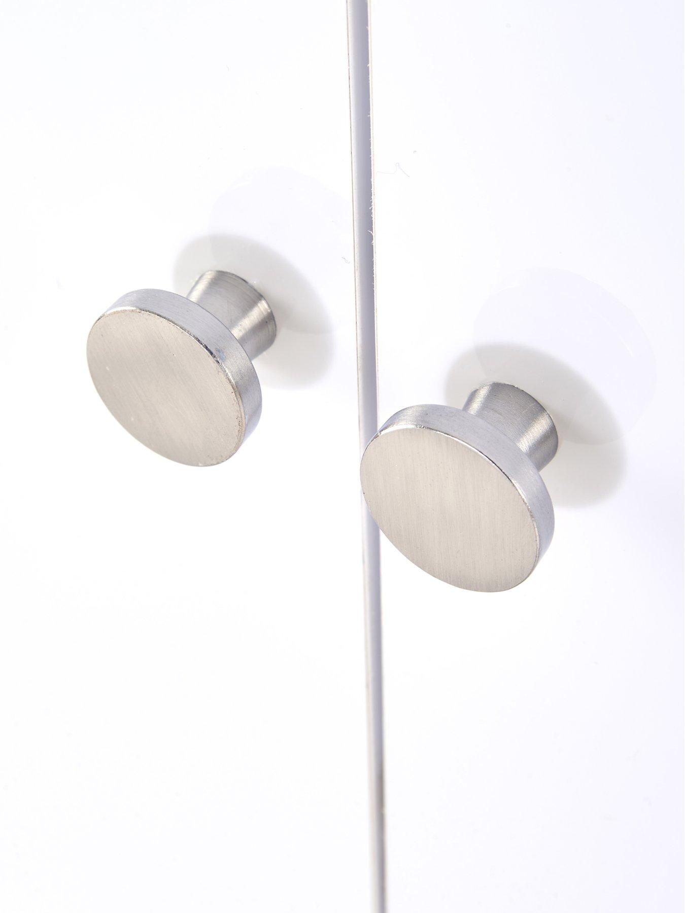 Image 5 of 7 of Very Home Bramford Gloss Under Sink Cabinet with Side Shelves - White