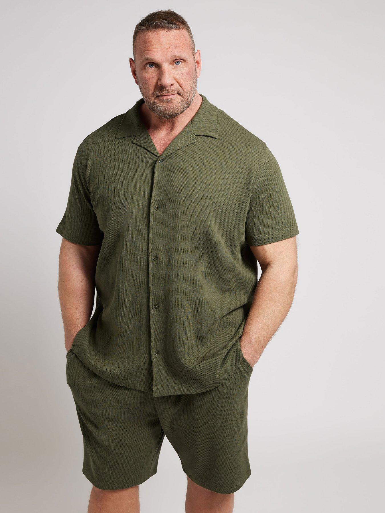 BadRhino Textured Short Sleeve Polo Shirt - Green