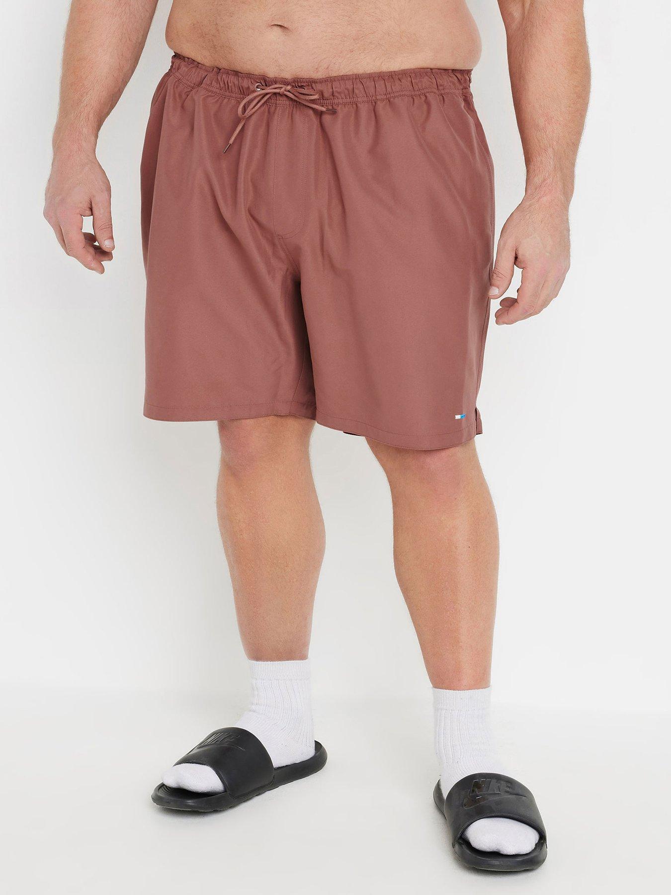 undefined Plain Swim Shorts - Brown