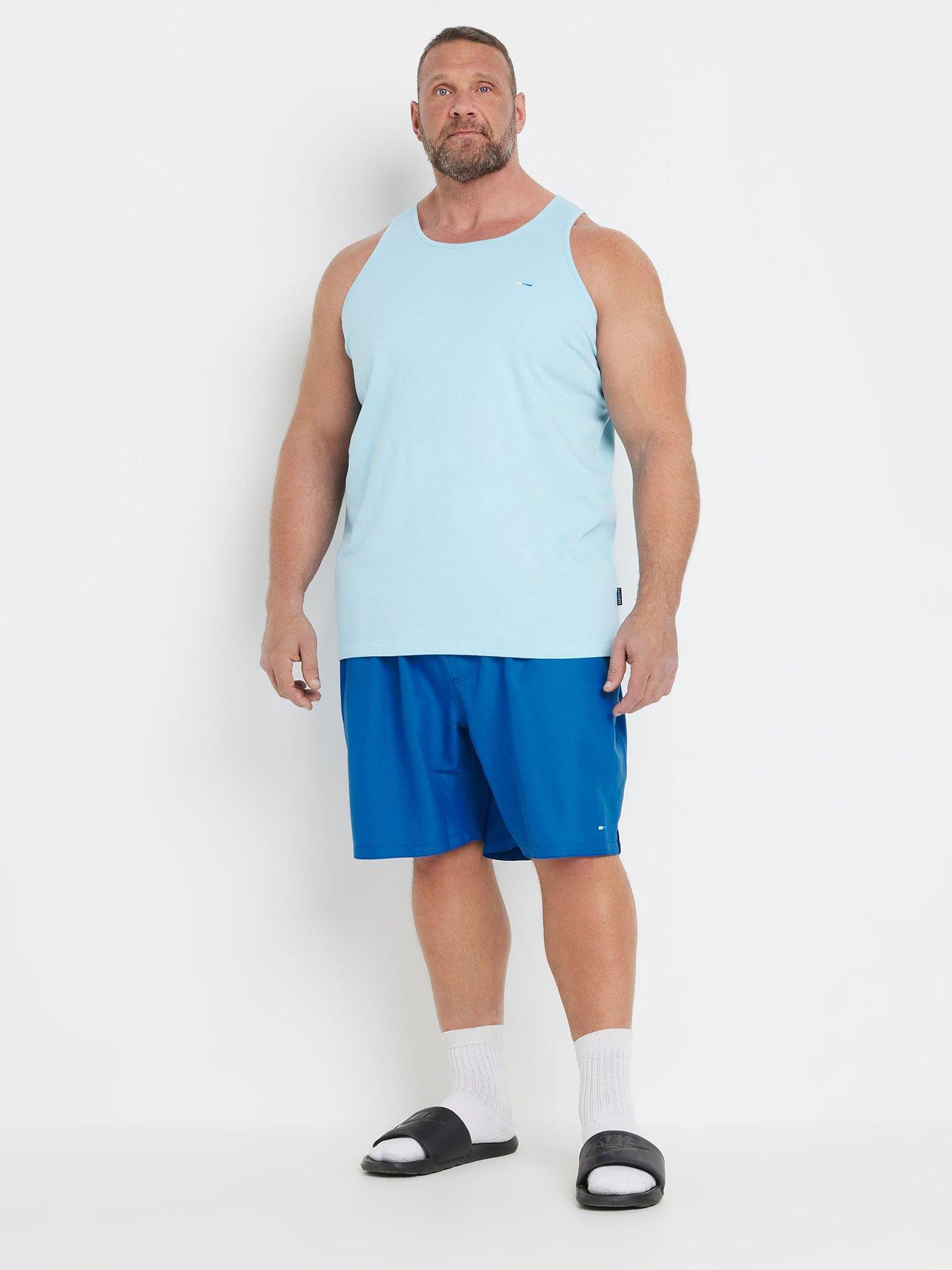 Image 3 of 4 of BadRhino Plain Swim Shorts - Blue