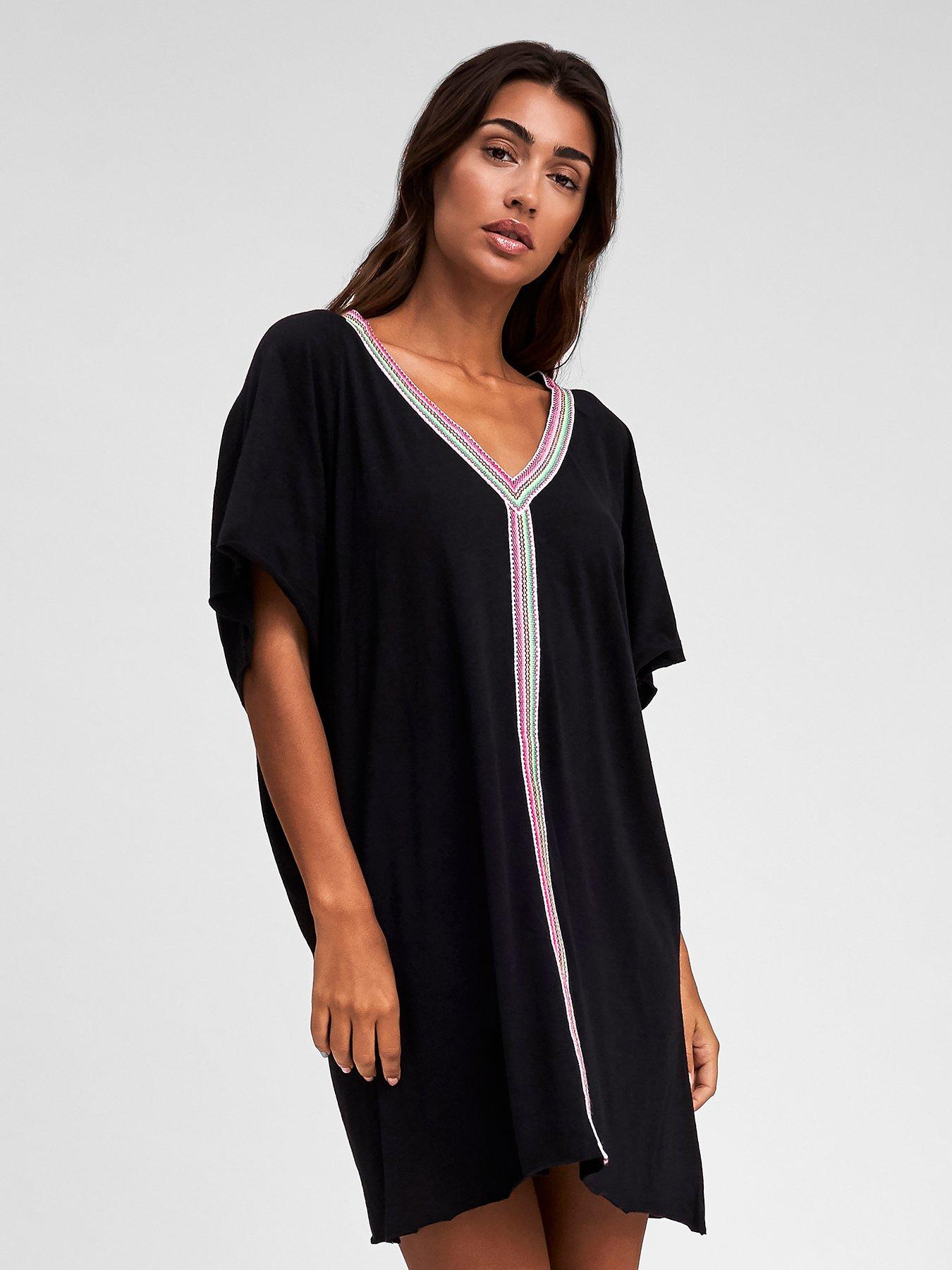 PITUSA Pitusa Pima Lightweight Mini Beach Dress - Black