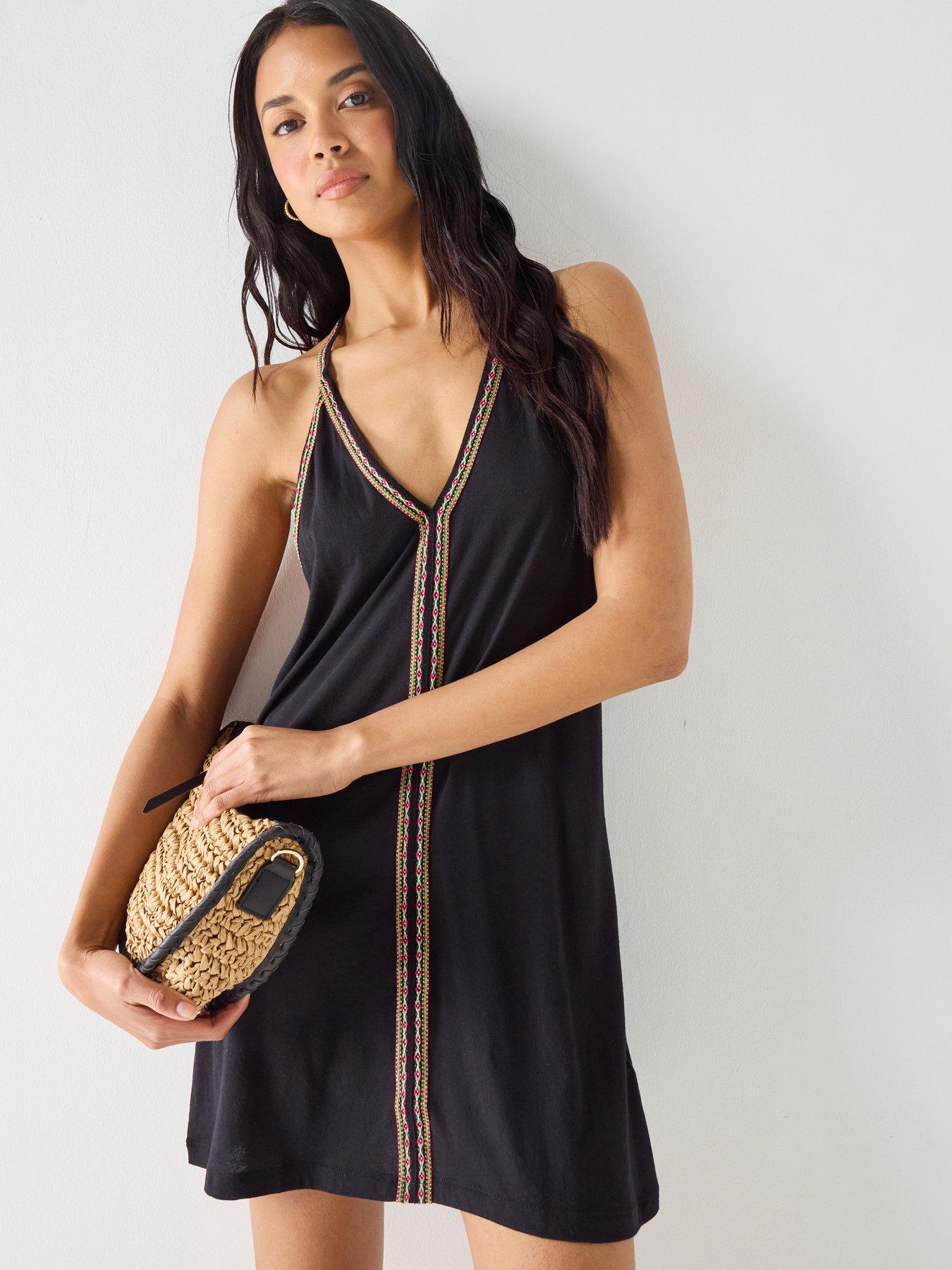PITUSA Pitusa Pima Lightweight Mini Beach Dress - Black
