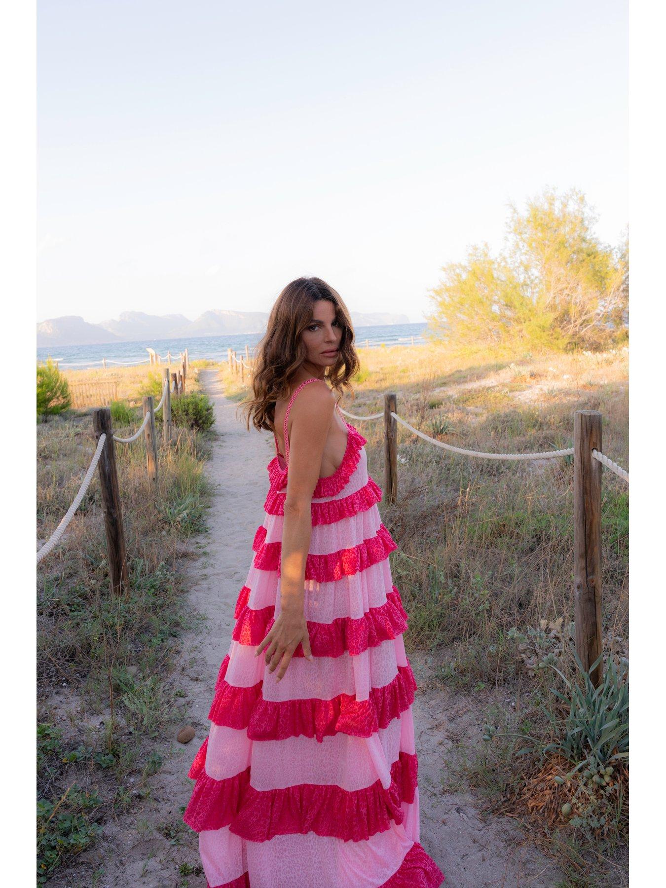 pitusa-tiered-ruffle-dress-pinkback