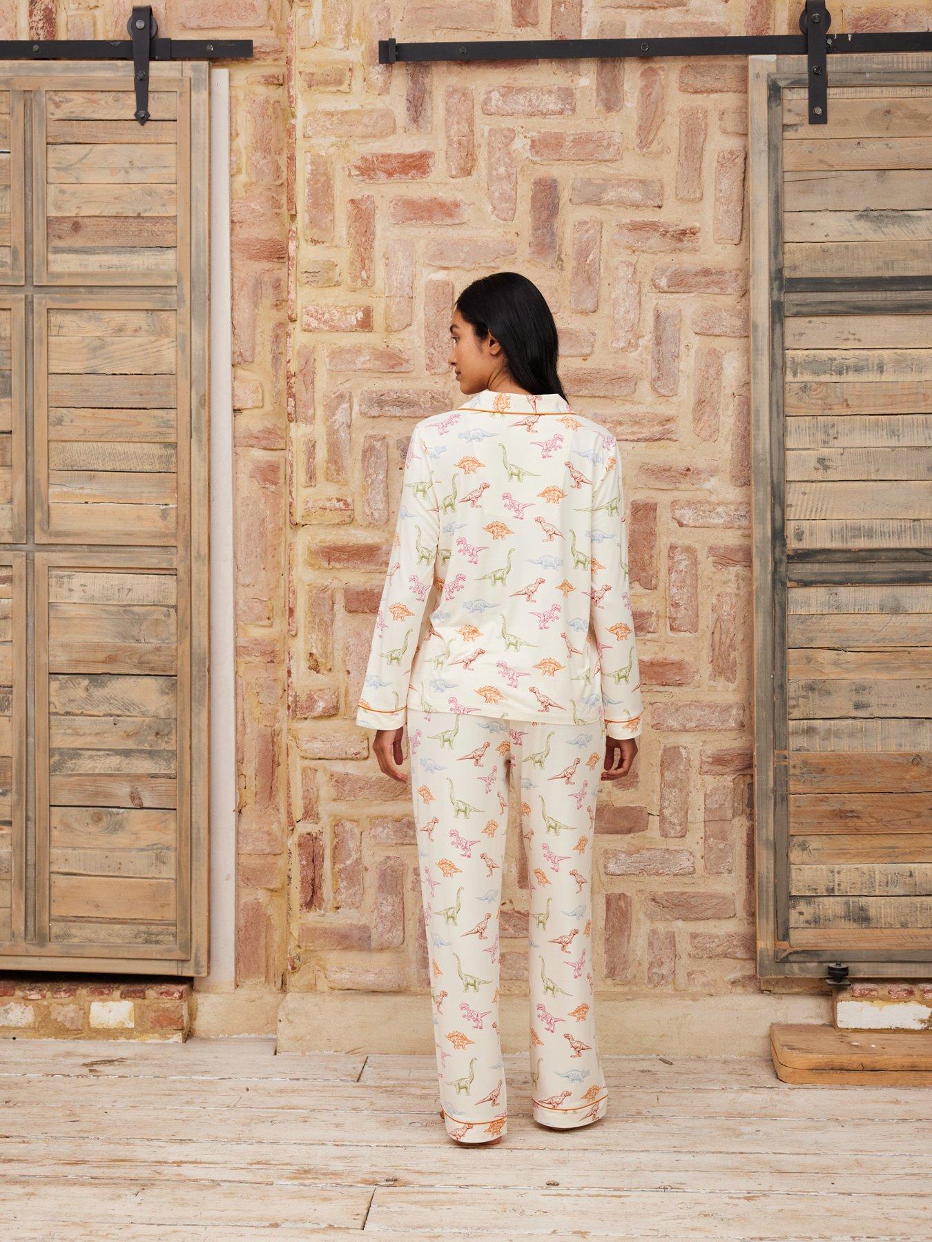 chelsea-peers-dinosaur-print-long-pyjama-setstillFront