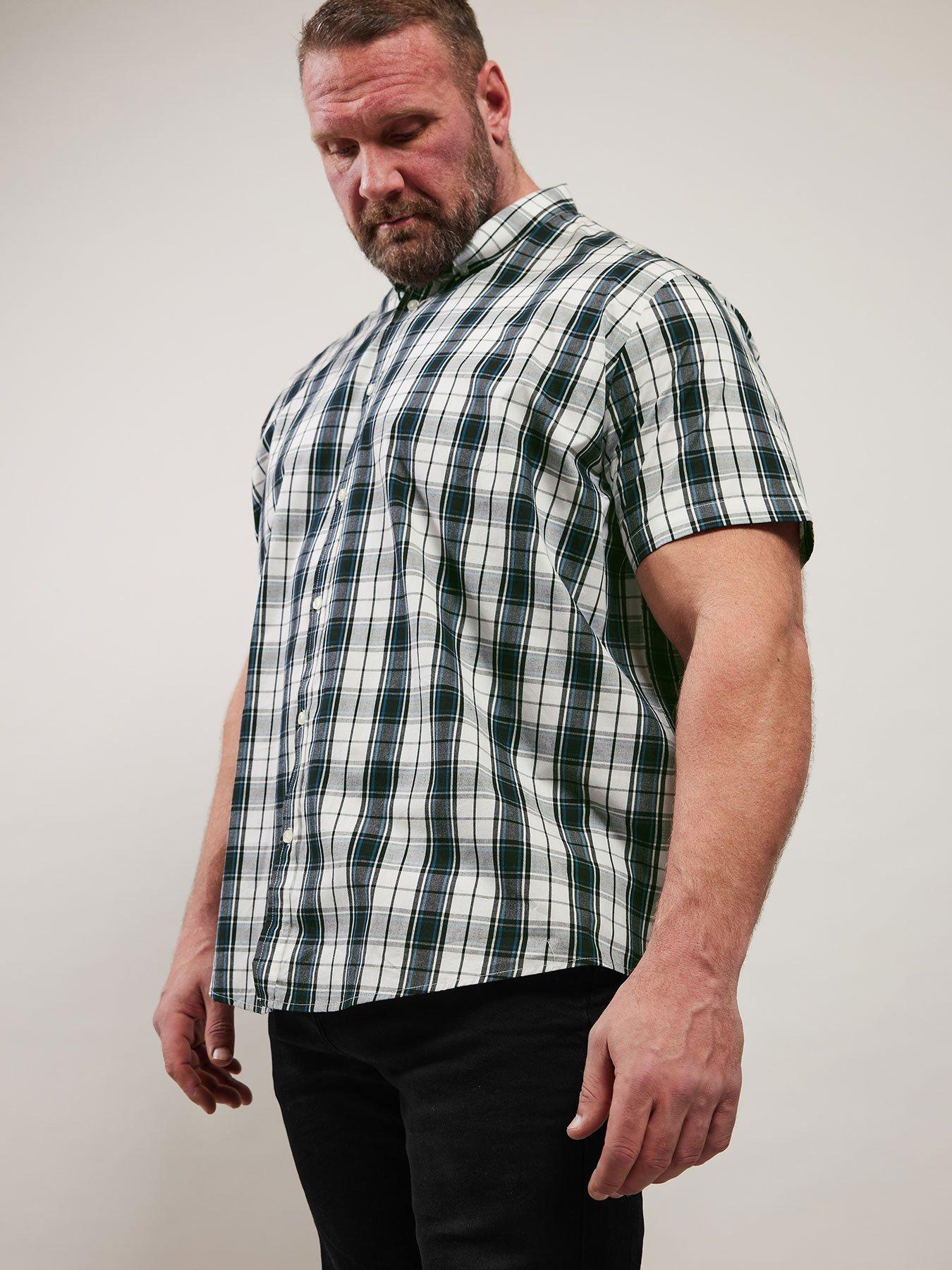 Image 1 of 4 of BadRhino Check Short Sleeve Shirt - Black