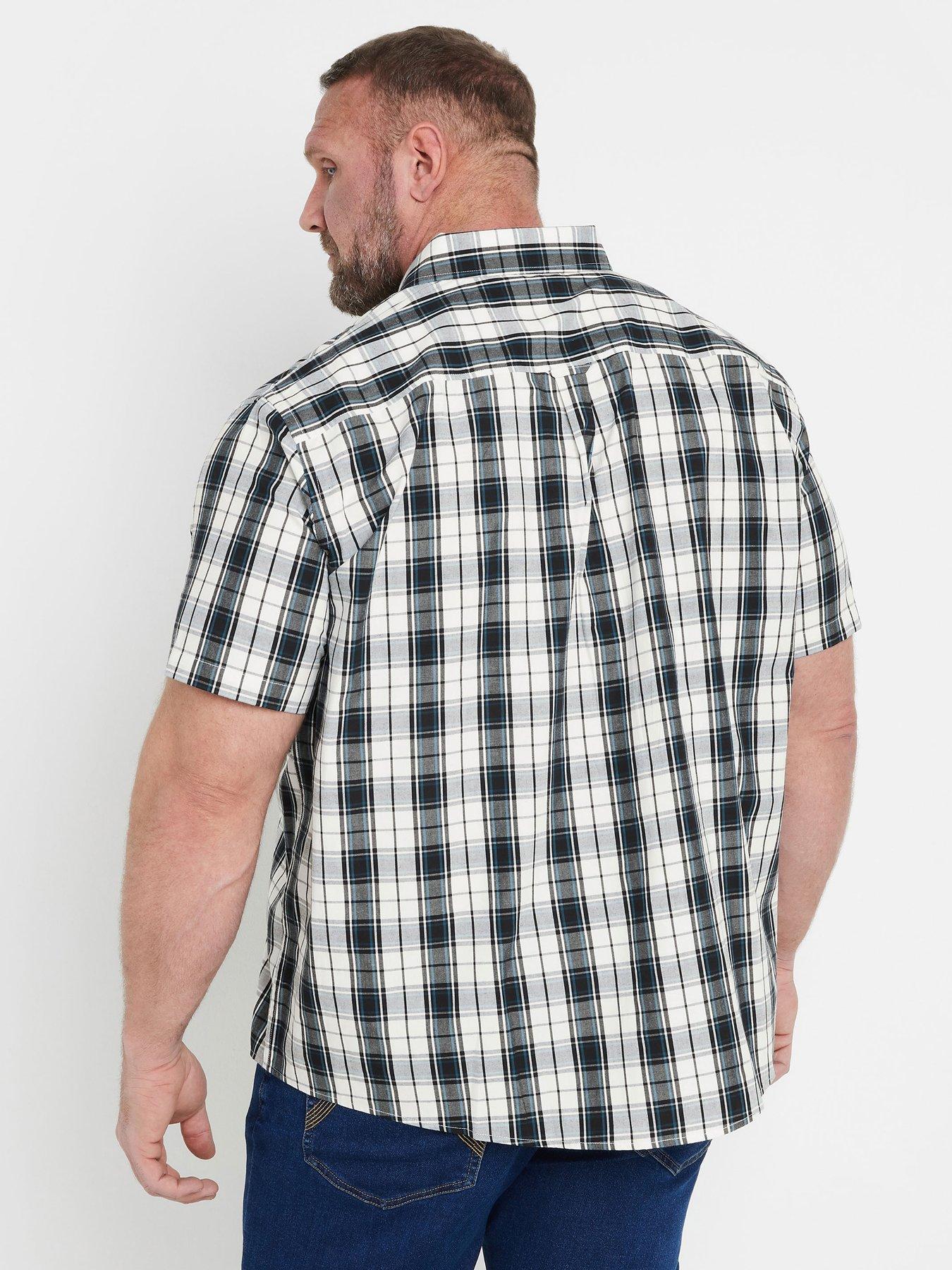 Image 2 of 4 of BadRhino Check Short Sleeve Shirt - Black