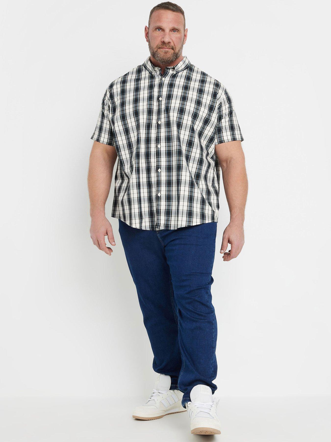 Image 3 of 4 of BadRhino Check Short Sleeve Shirt - Black