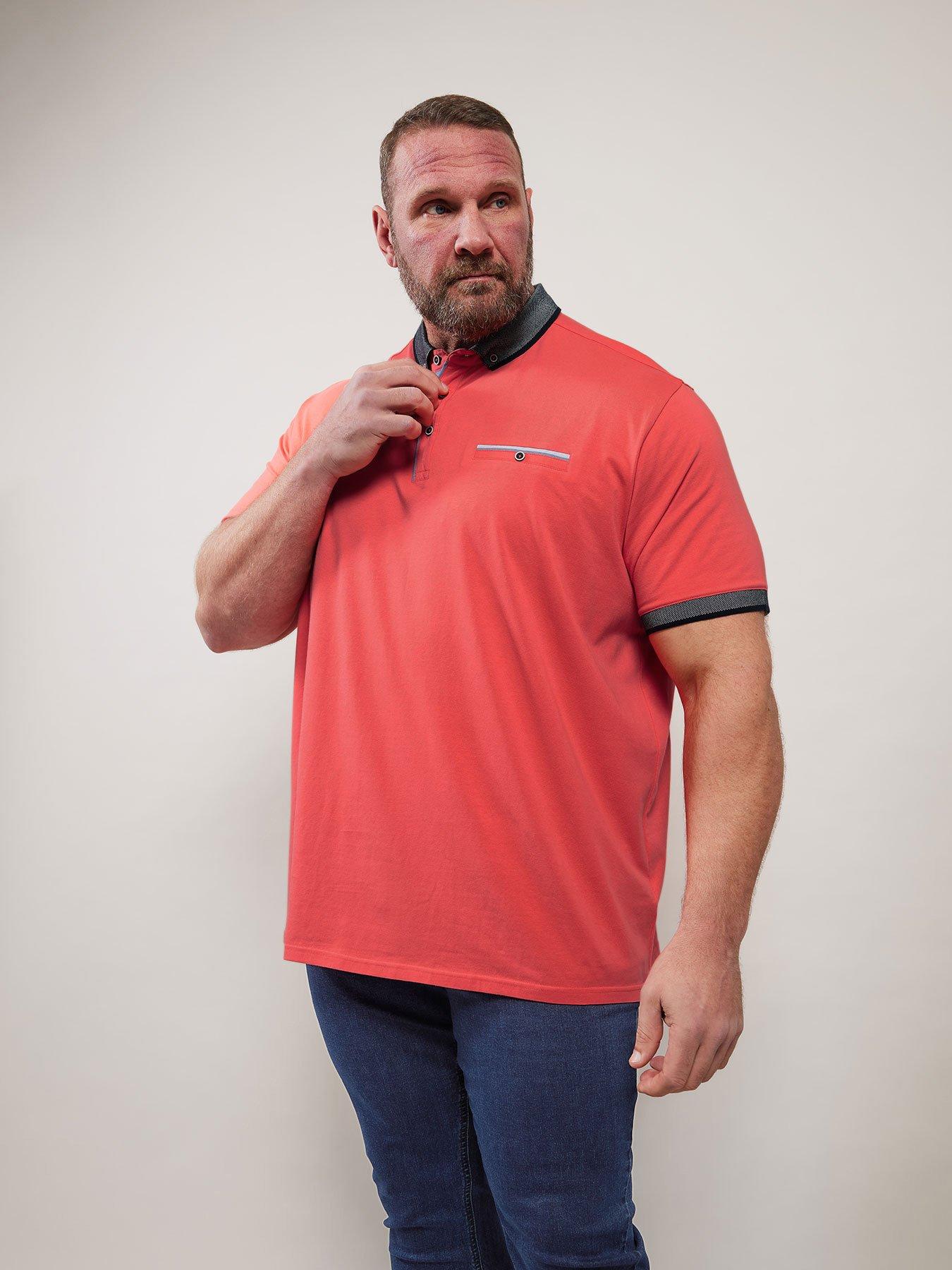 BadRhino Chambray Pocket Polo Shirt - Orange