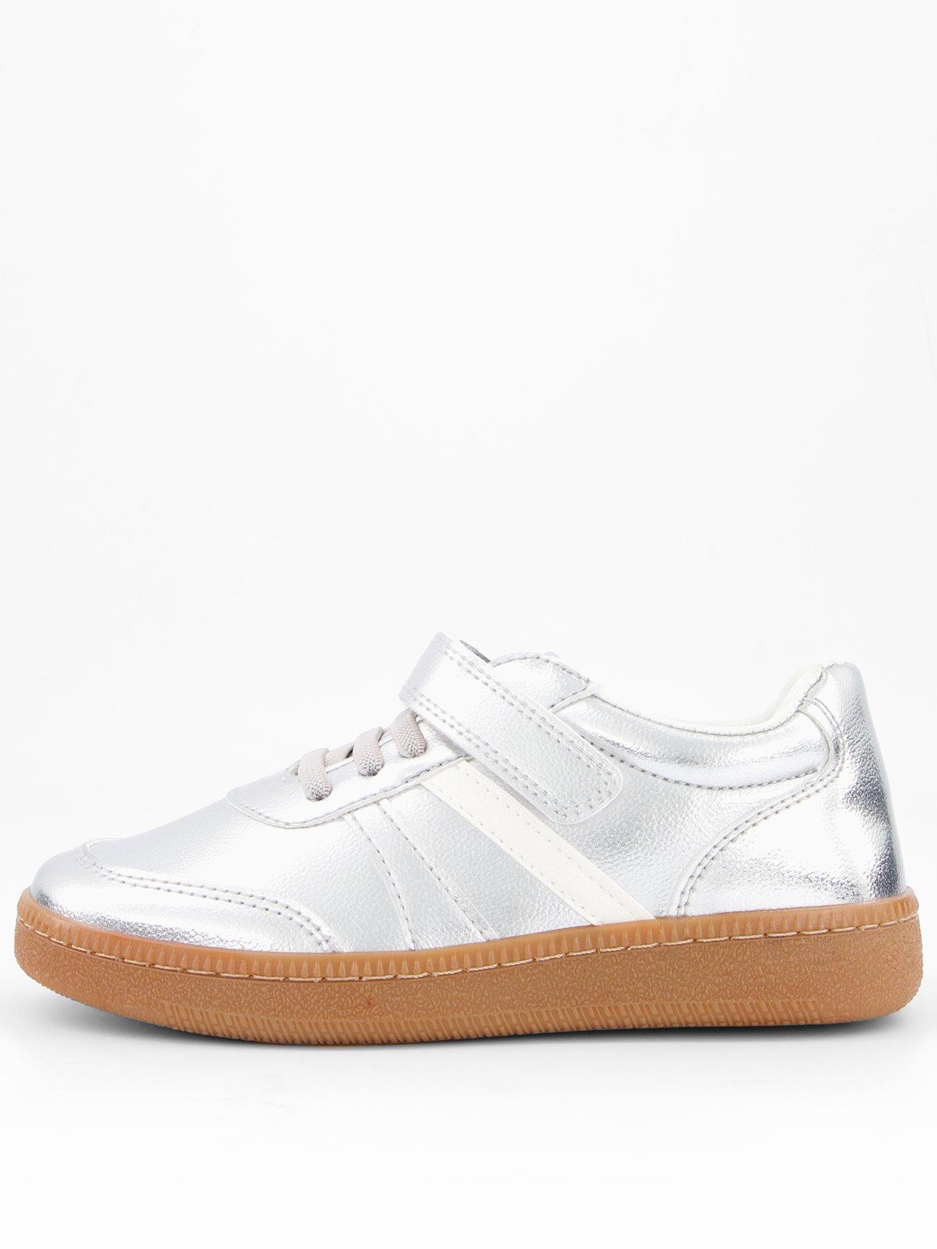 Image 1 of 7 of The Very Collection Girls Retro Trainer - Silver