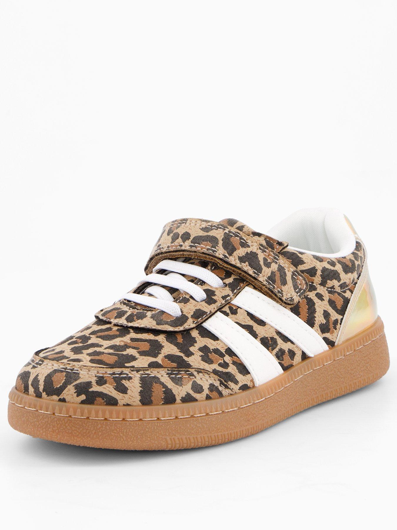 Image 2 of 7 of The Very Collection Girls Leopard Print Trainer - Brown