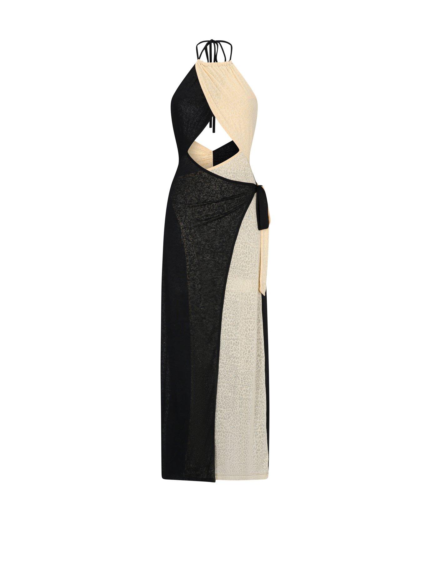 Image 4 of 4 of PITUSA Wrap Lightweight Beach Dress - Black
