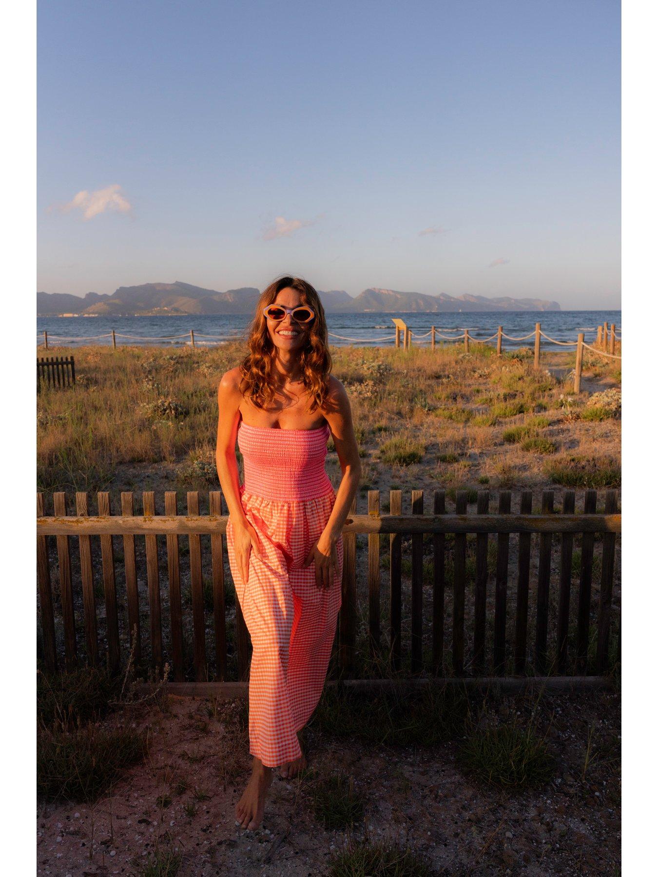 pitusa-strapless-midi-lightweight-beach-dress-orangedetail