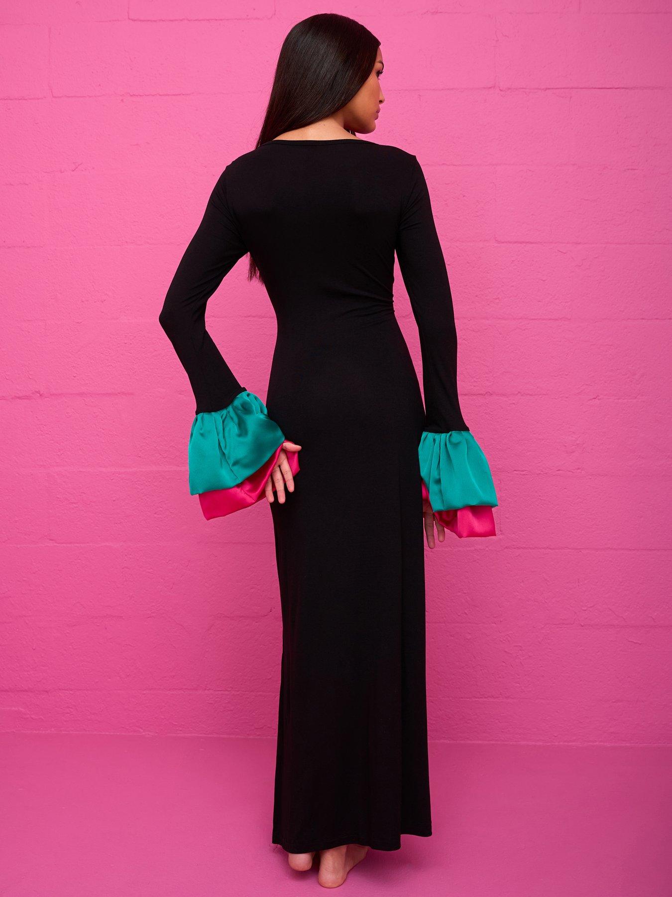 pitusa-alara-knotted-cutout-beach-dress-blackstillFront