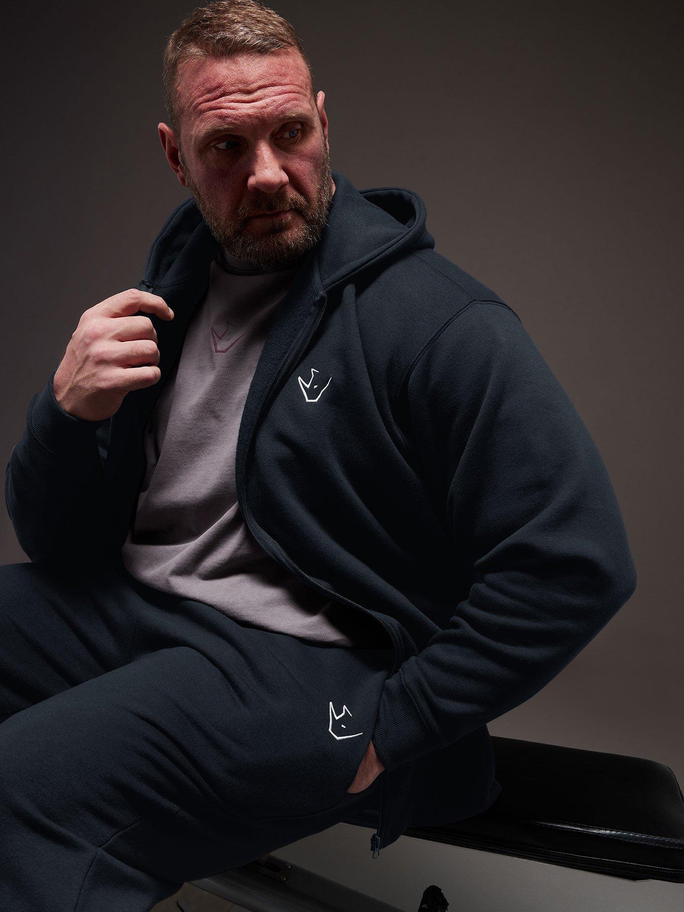 Image 1 of 4 of BadRhino Ironrhino Logo Zip Through Hoodie - Blue