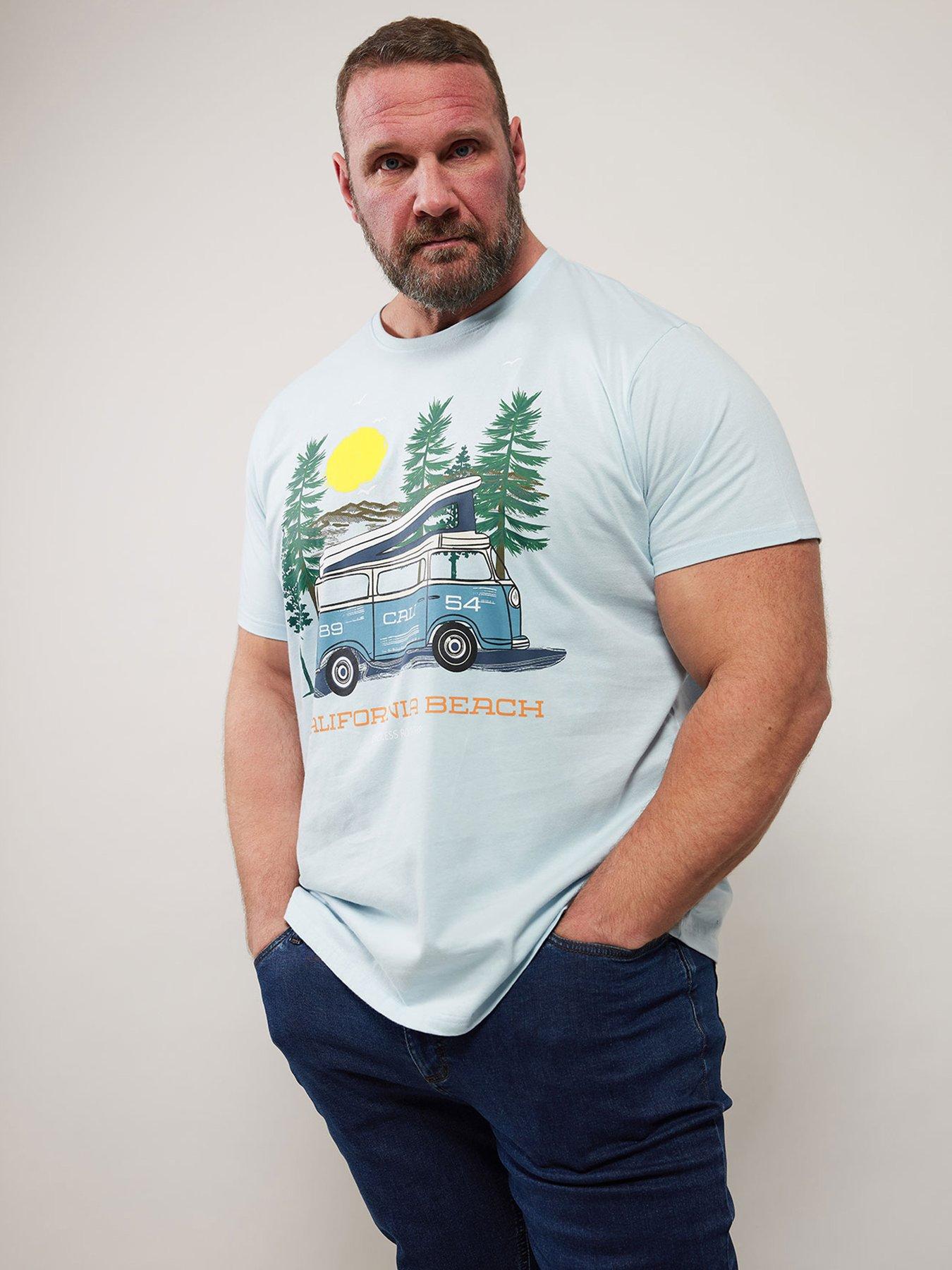 Image 1 of 4 of BadRhino Cali Beach Camper T-Shirt - Blue