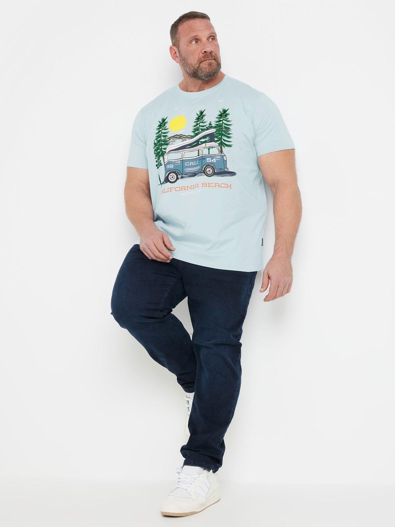 Image 3 of 4 of BadRhino Cali Beach Camper T-Shirt - Blue