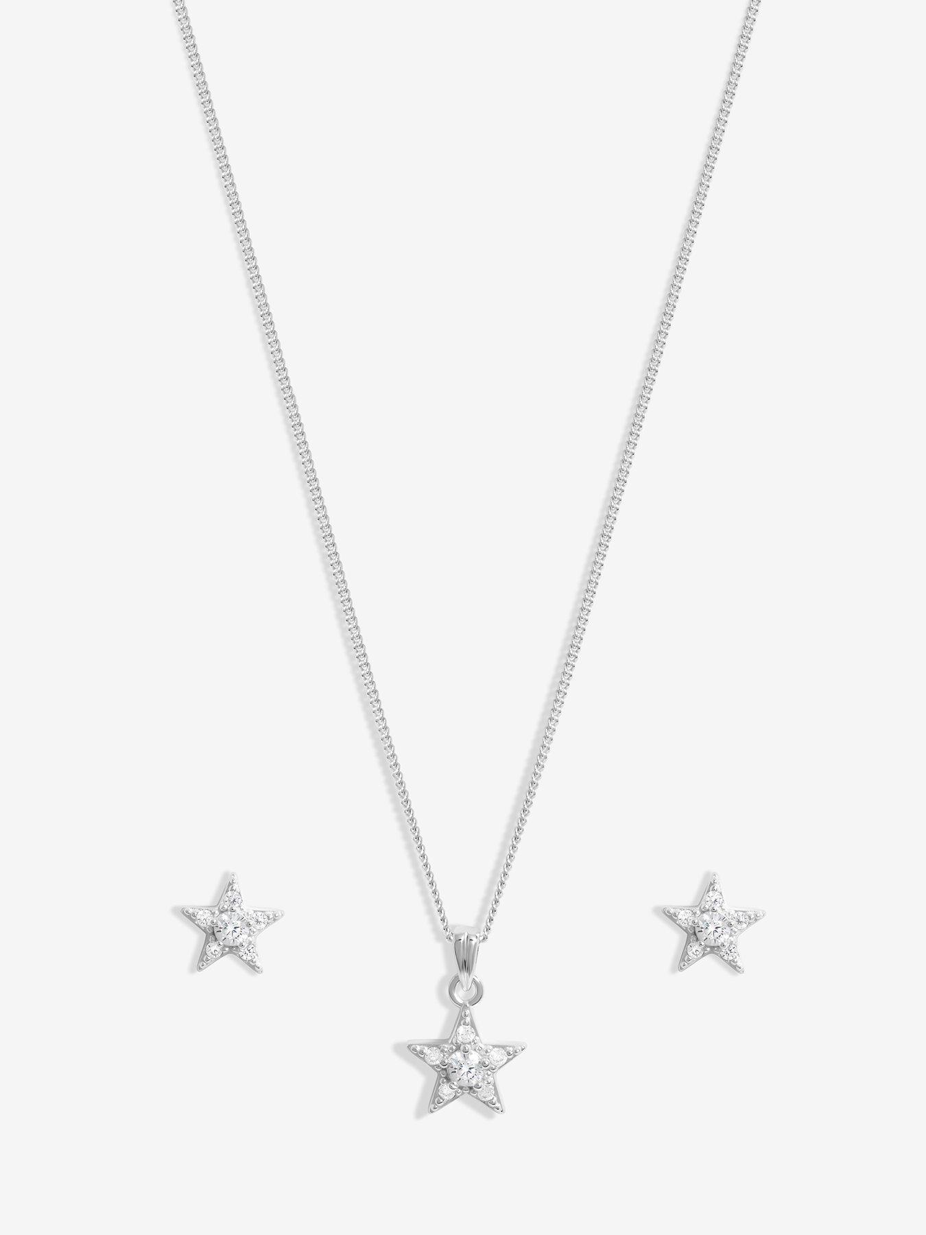 Image 2 of 4 of Simply Silver Simply Silver Silver Tone 925 Cubic Zirconia Celestial Set With Gift Boxed
