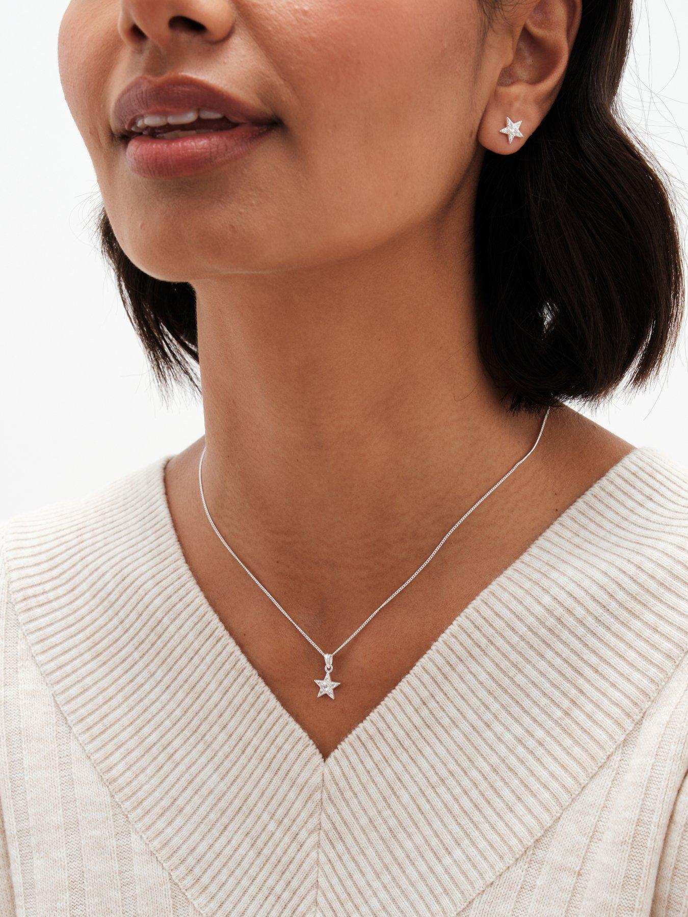 Image 4 of 4 of Simply Silver Simply Silver Silver Tone 925 Cubic Zirconia Celestial Set With Gift Boxed