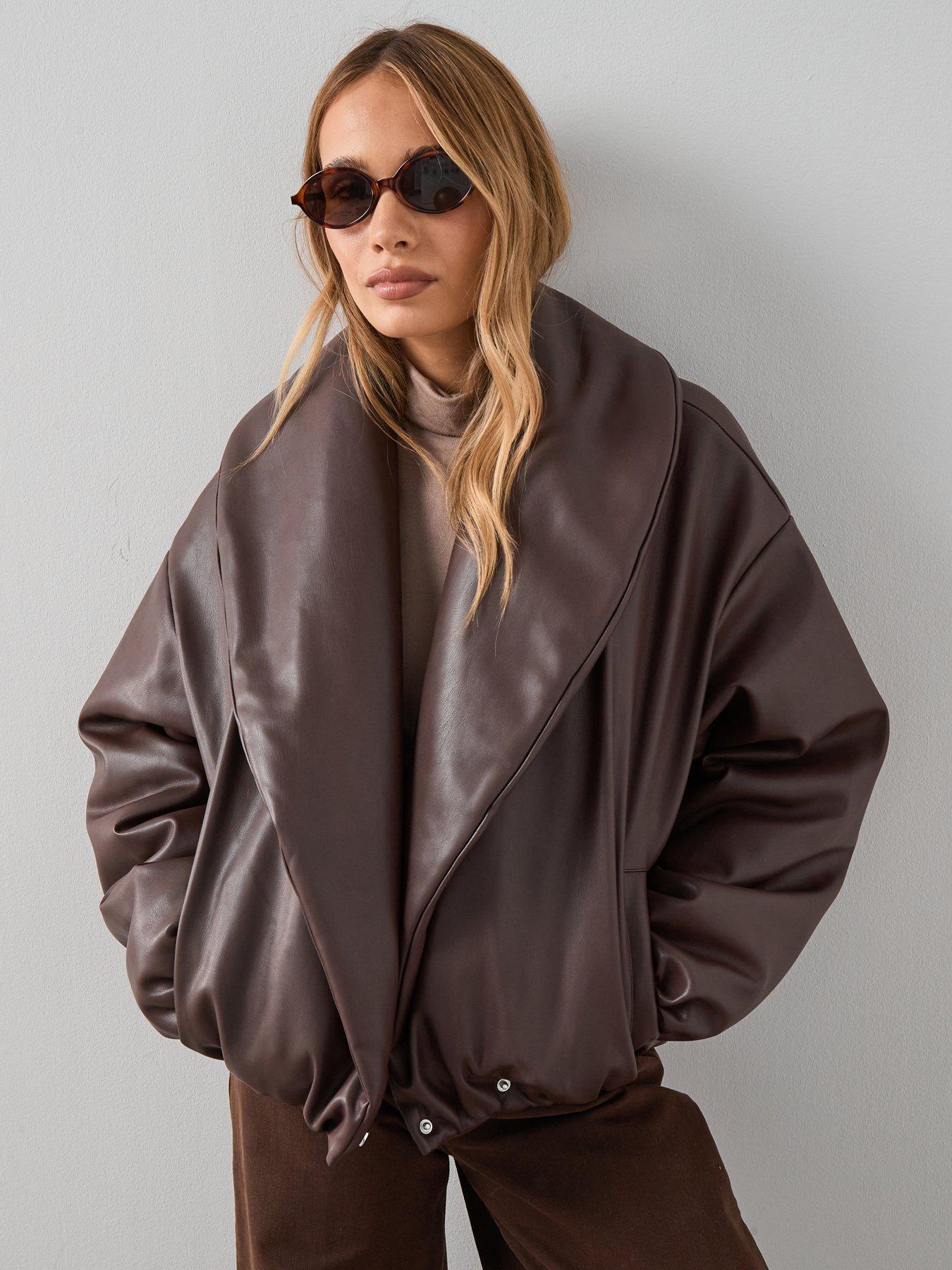 the-very-collection-faux-leather-shawl-collar-padded-coat-burgundy