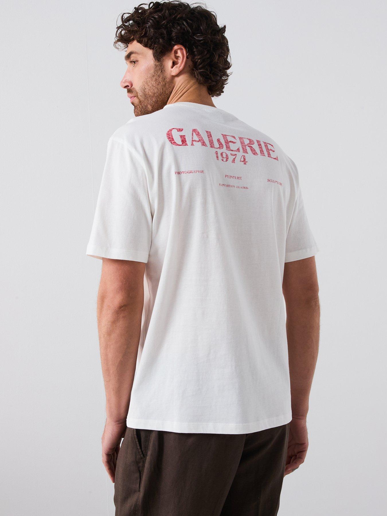 Mango Expo Smart Back Print Short Sleeve T-Shirt - White