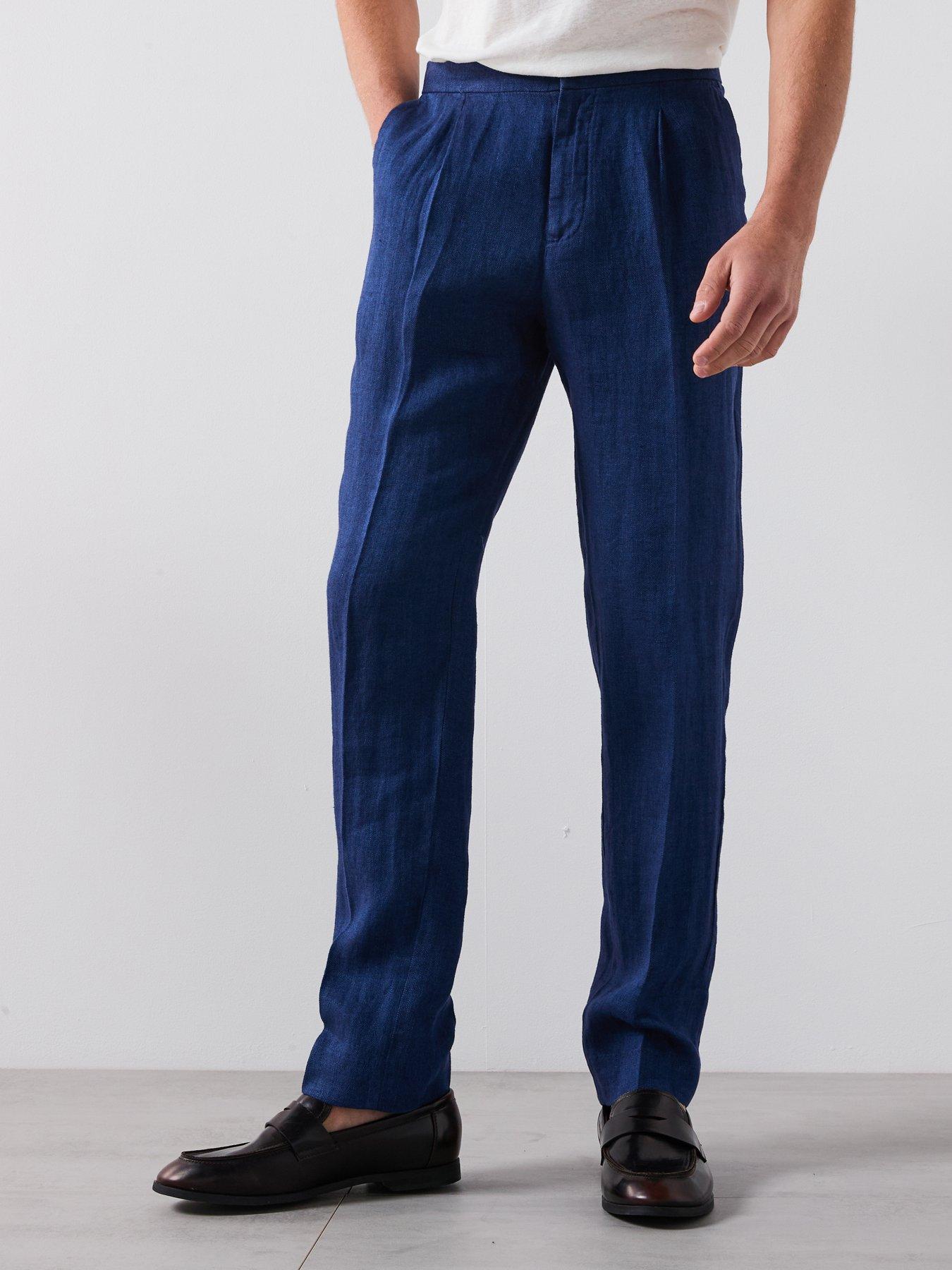 undefined Mango Salerno Smart Slim Fit Linen Suit Trousers