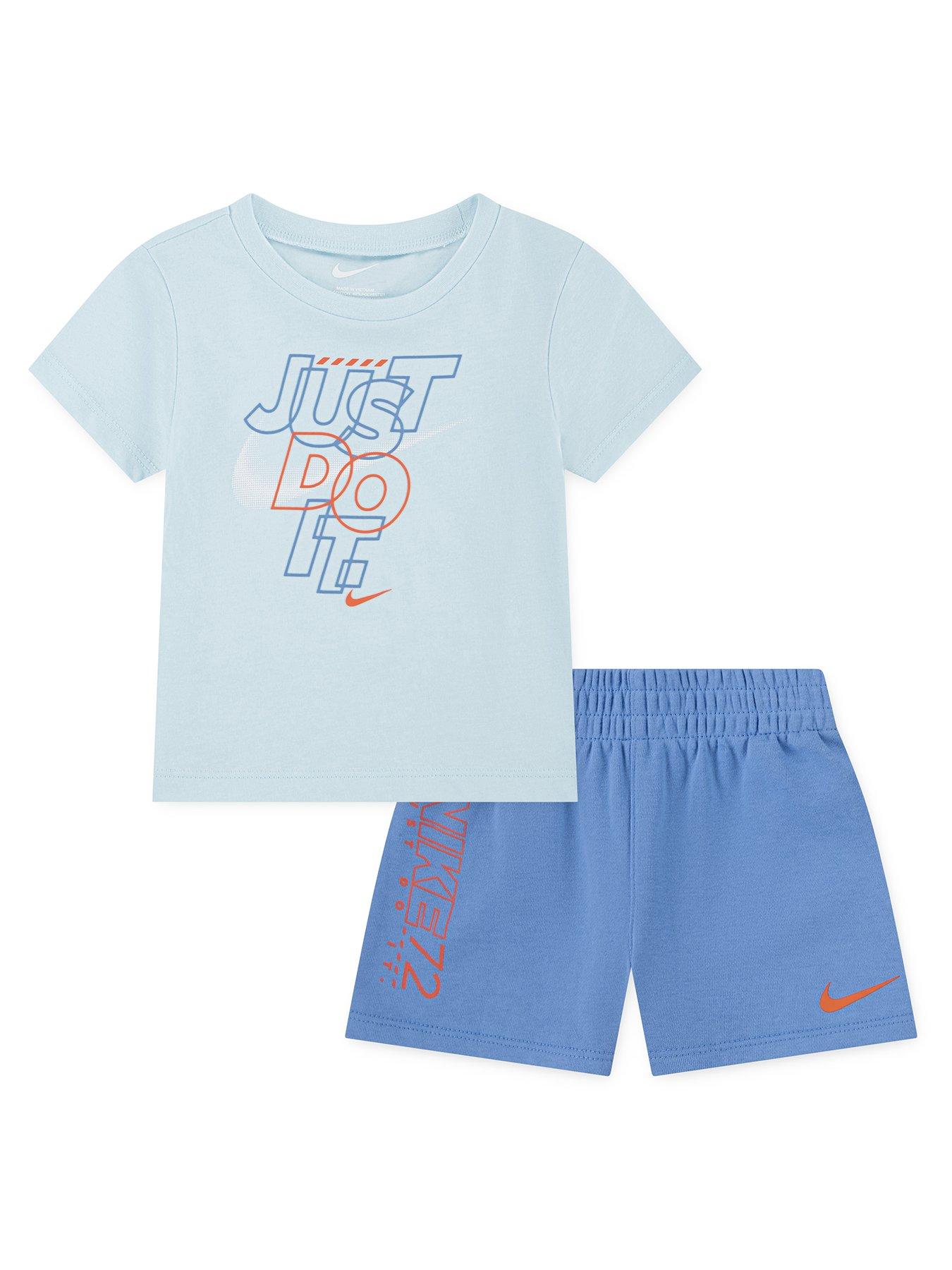 Nike Infant Boys Just Do It Shorts And T-Shirt Set - Blue