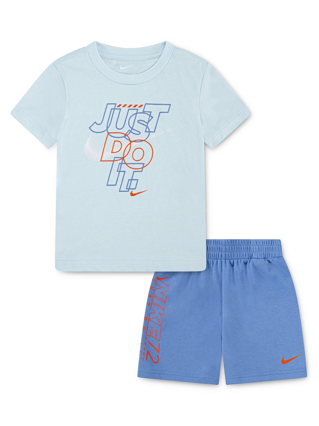 undefined Kids Boys Just Do It Shorts And T-Shirt Set - Blue