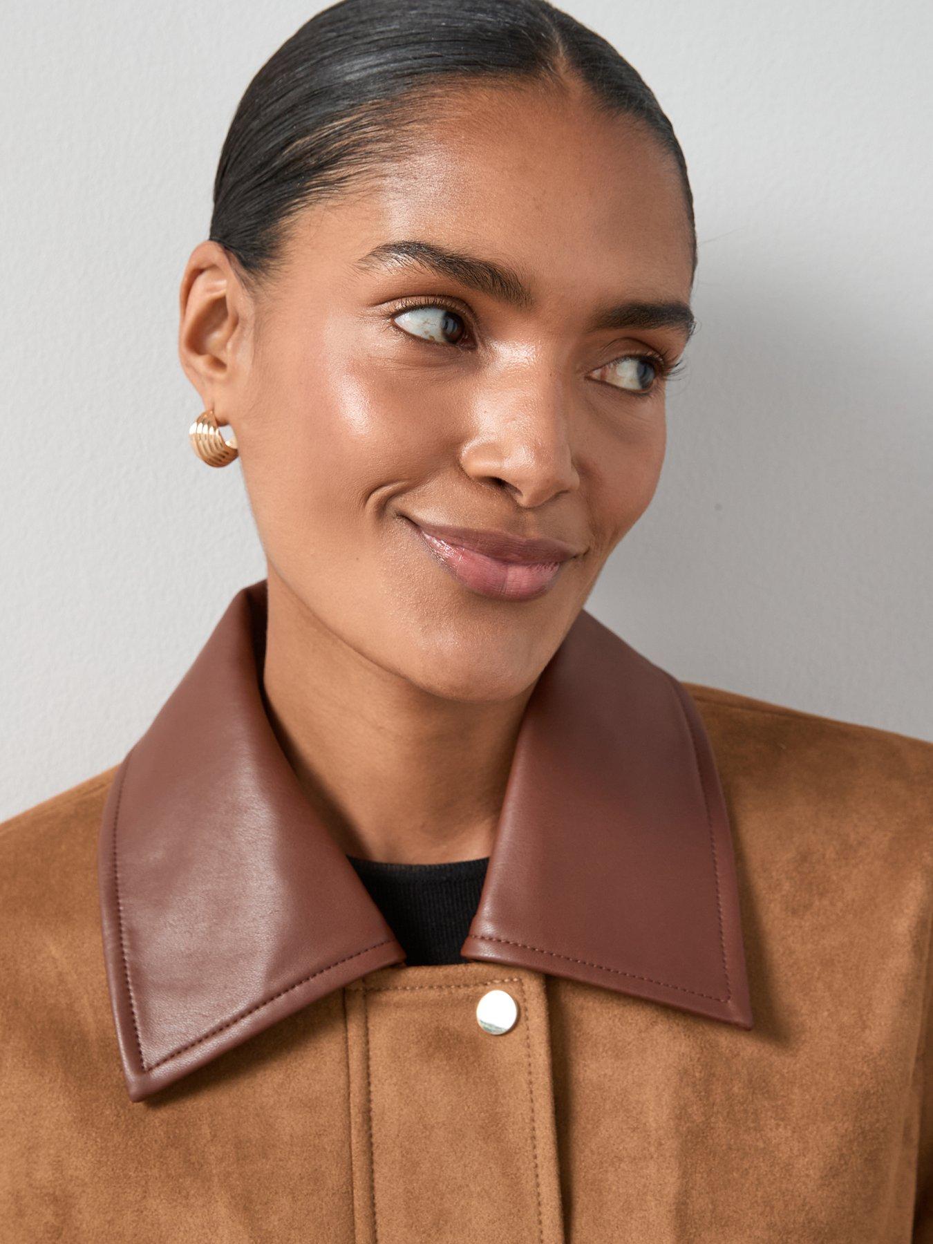 the-very-collection-faux-suede-barn-jacket-brownoutfit