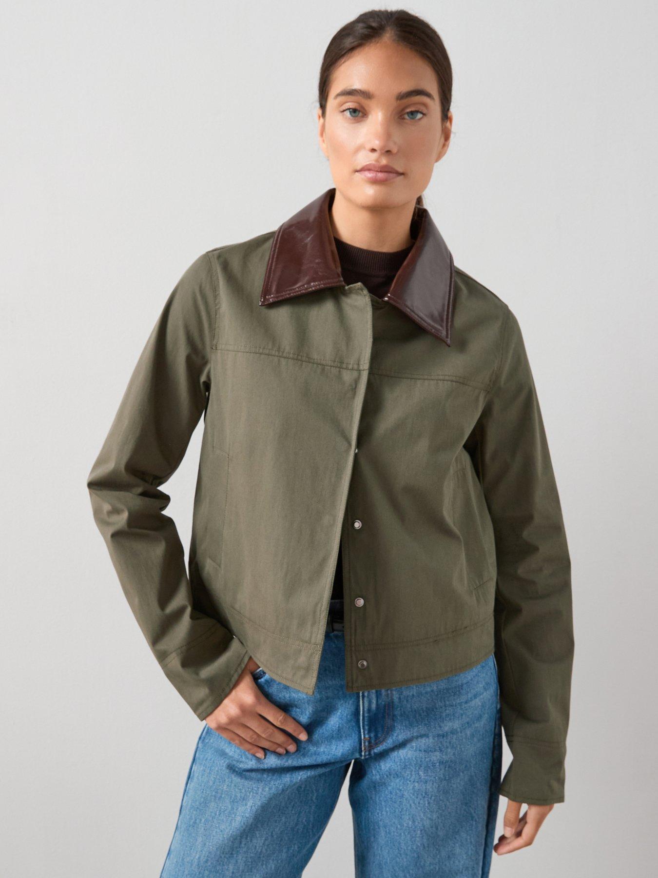 the-very-collection-contrast-collar-and-cuff-barn-jacketnbsp--khakiback