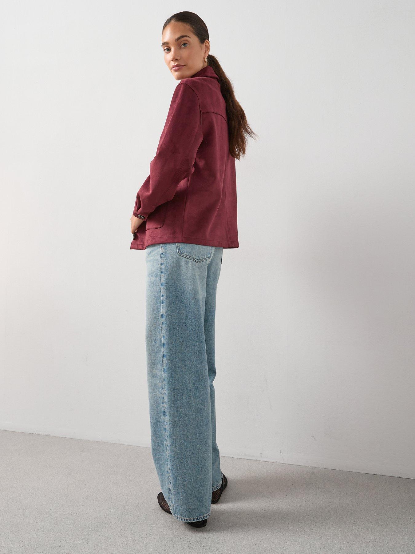 the-very-collection-faux-suede-button-front-jacket-burgundystillFront