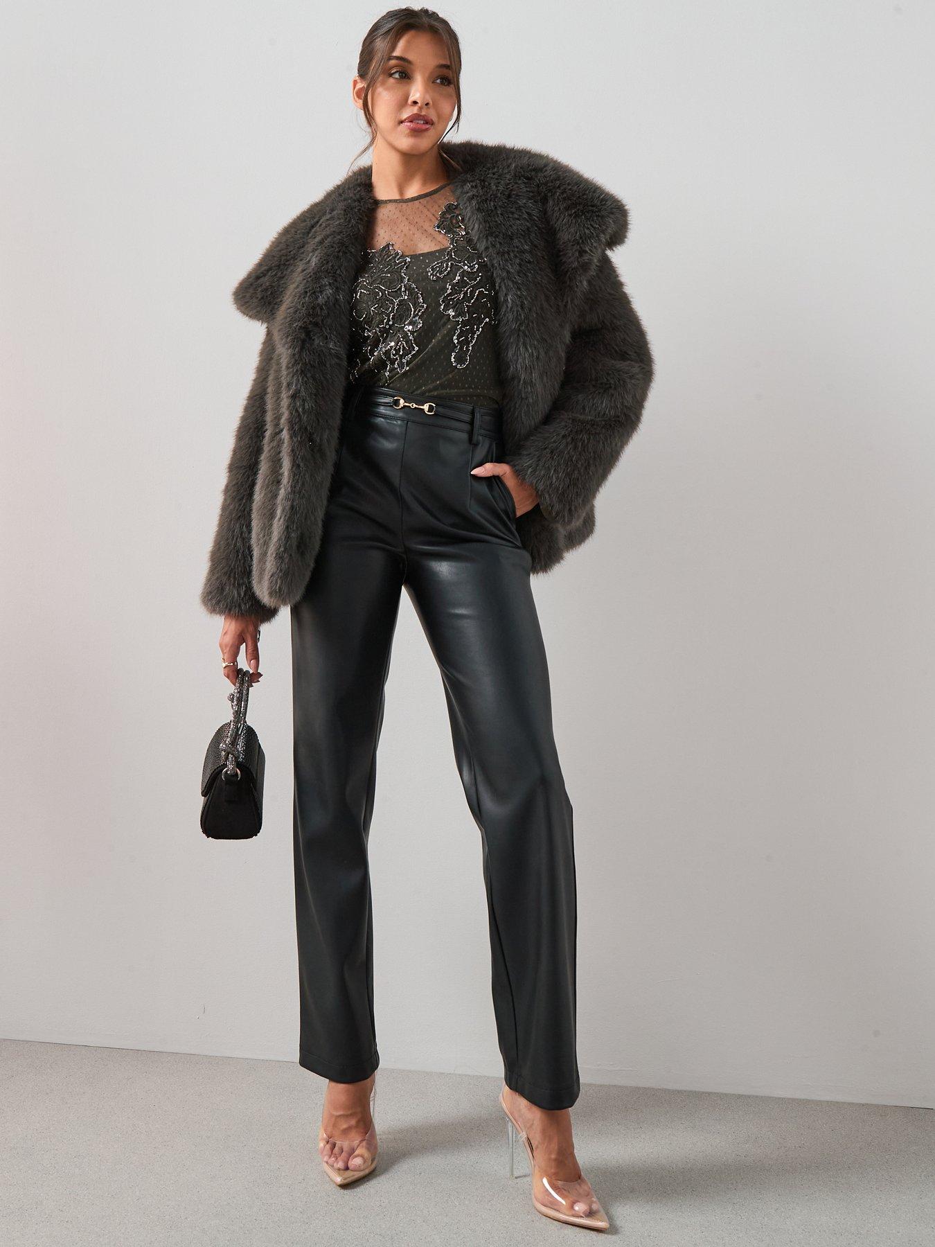 the-very-collection-shawl-collar-faux-fur-coat-grey