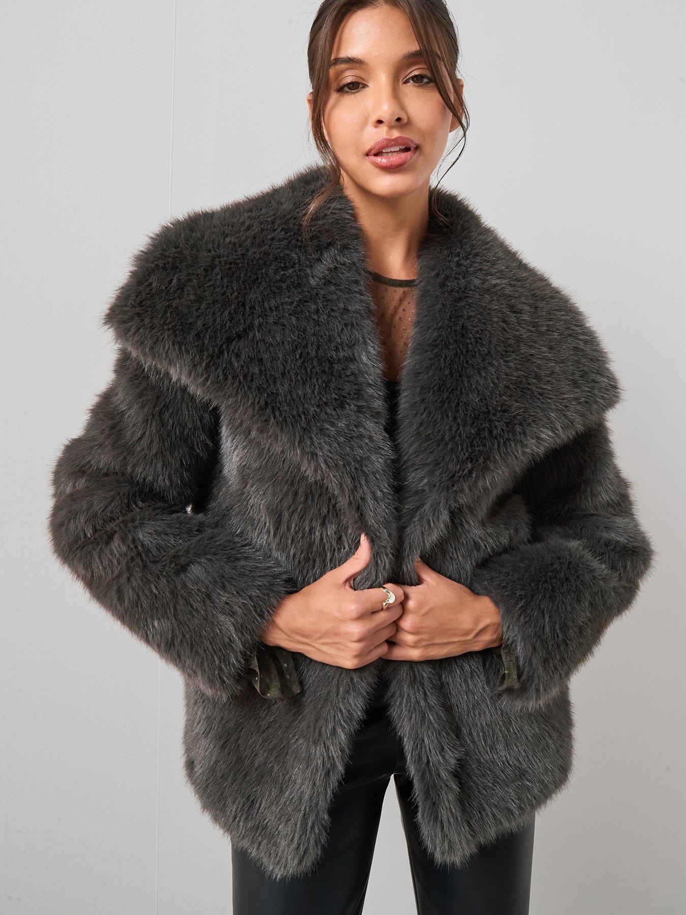 the-very-collection-shawl-collar-faux-fur-coat-greydetail