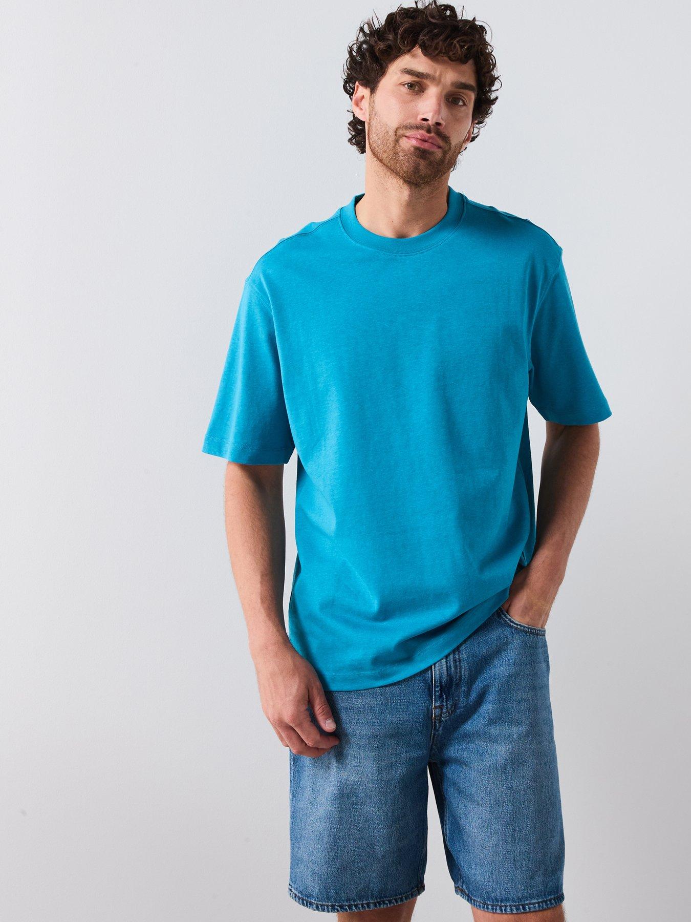 Image of Mango Anouk Short Sleeve Heavy Weight T-Shirt - Aqua