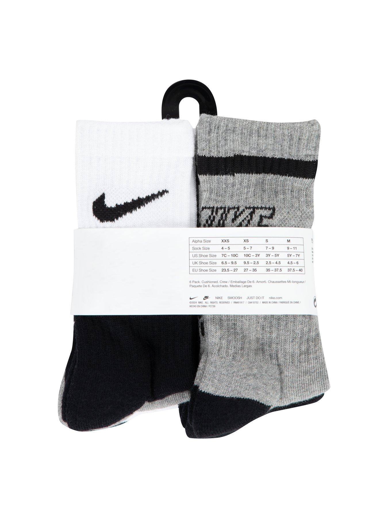 Image 4 of 4 of Nike Kids Unisex Retro Crew Socks 6 Pack - Multi
