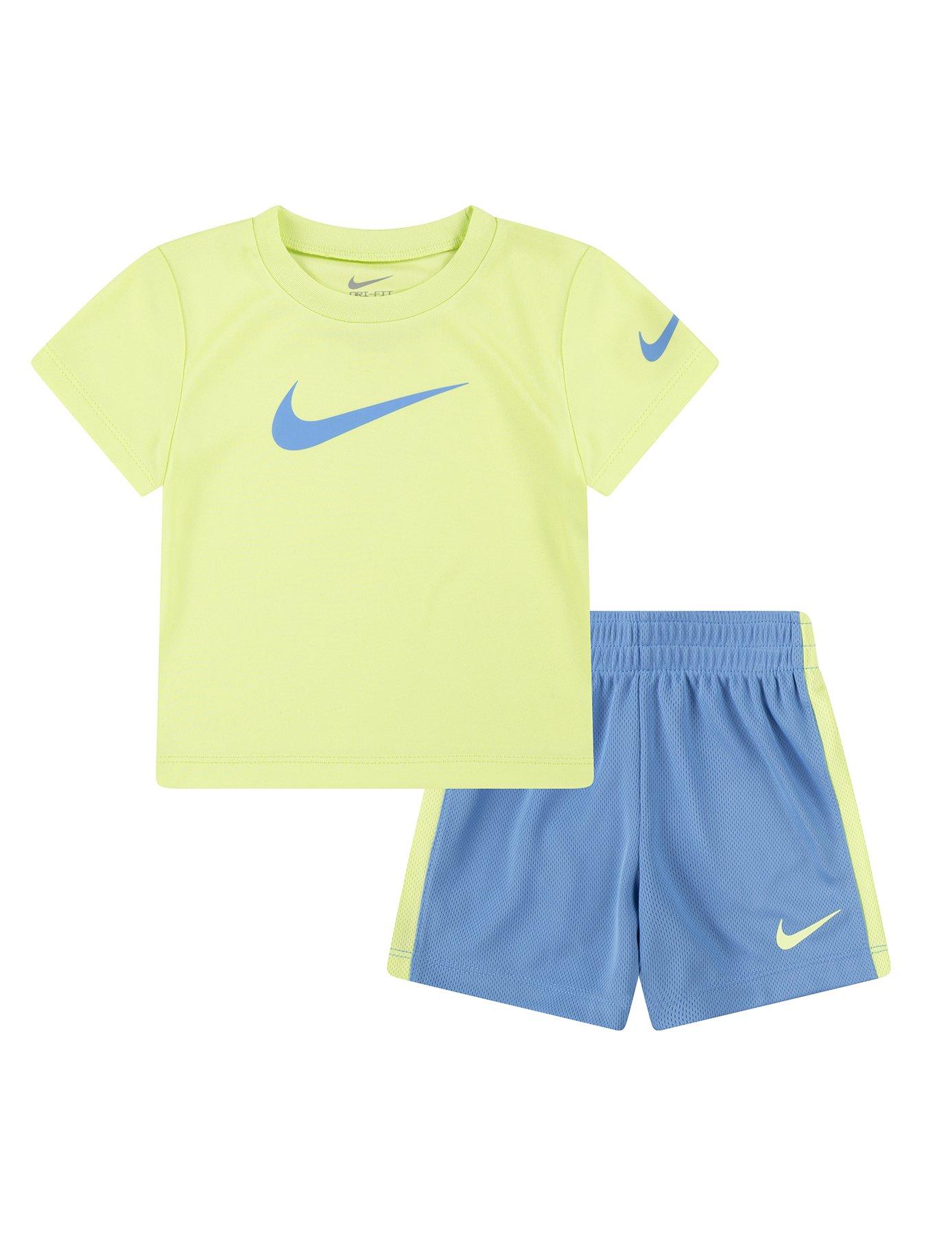 Nike Infant Boys Swoosh T-Shirt And Shorts Set - Yellow