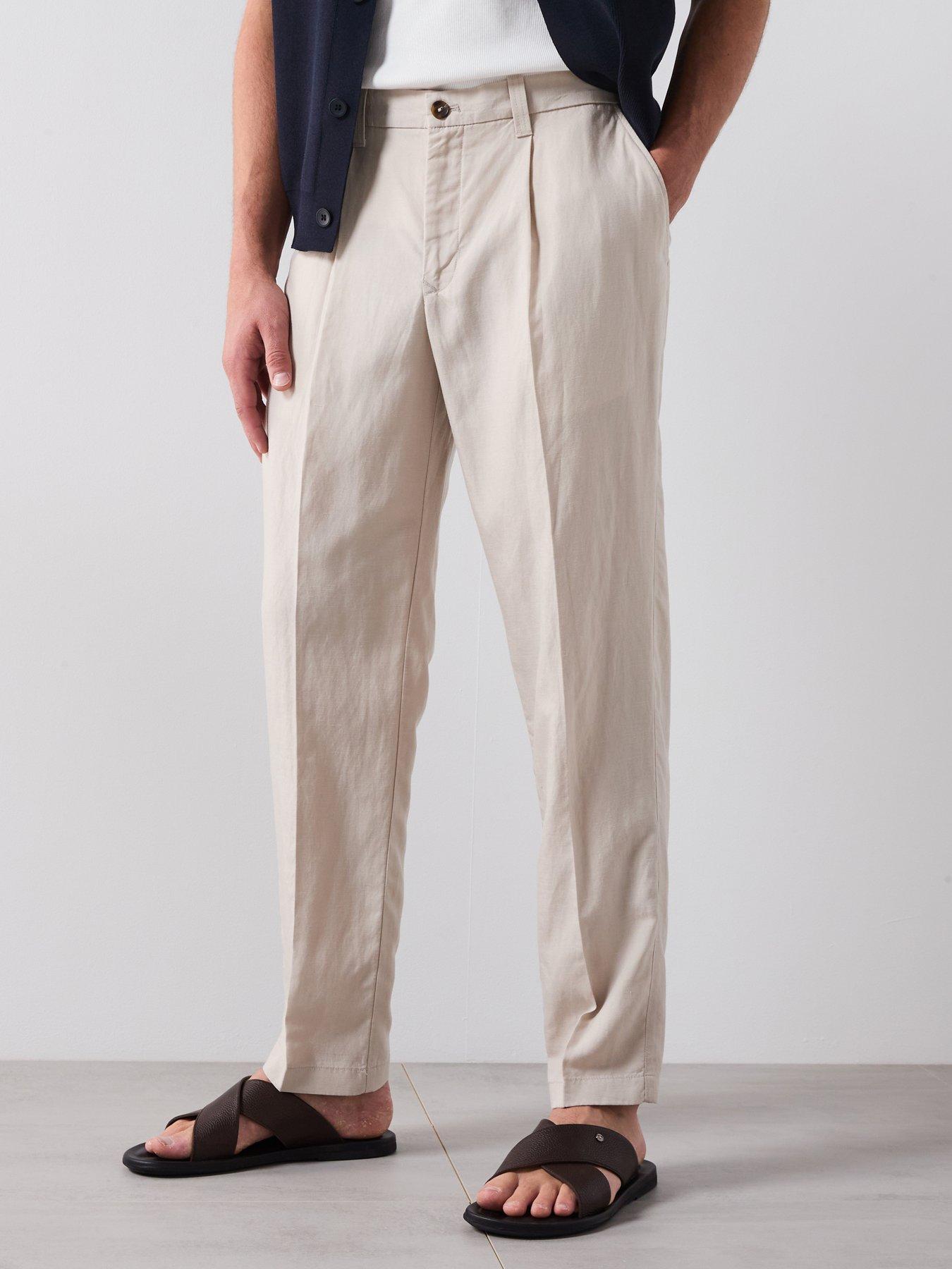 Image 1 of 5 of Mango Delave Smart&nbsp;Trousers - Beige